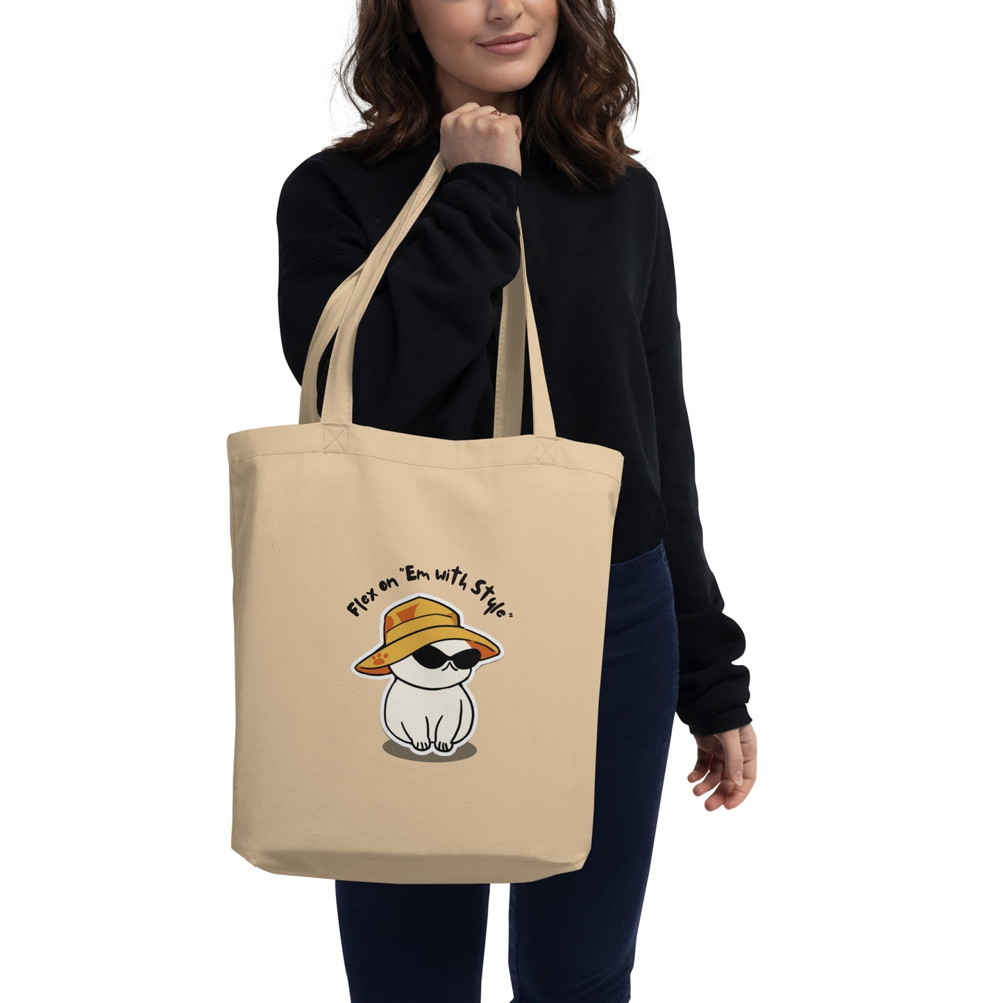 Flex on Em with Style Cat Eco Tote Bag