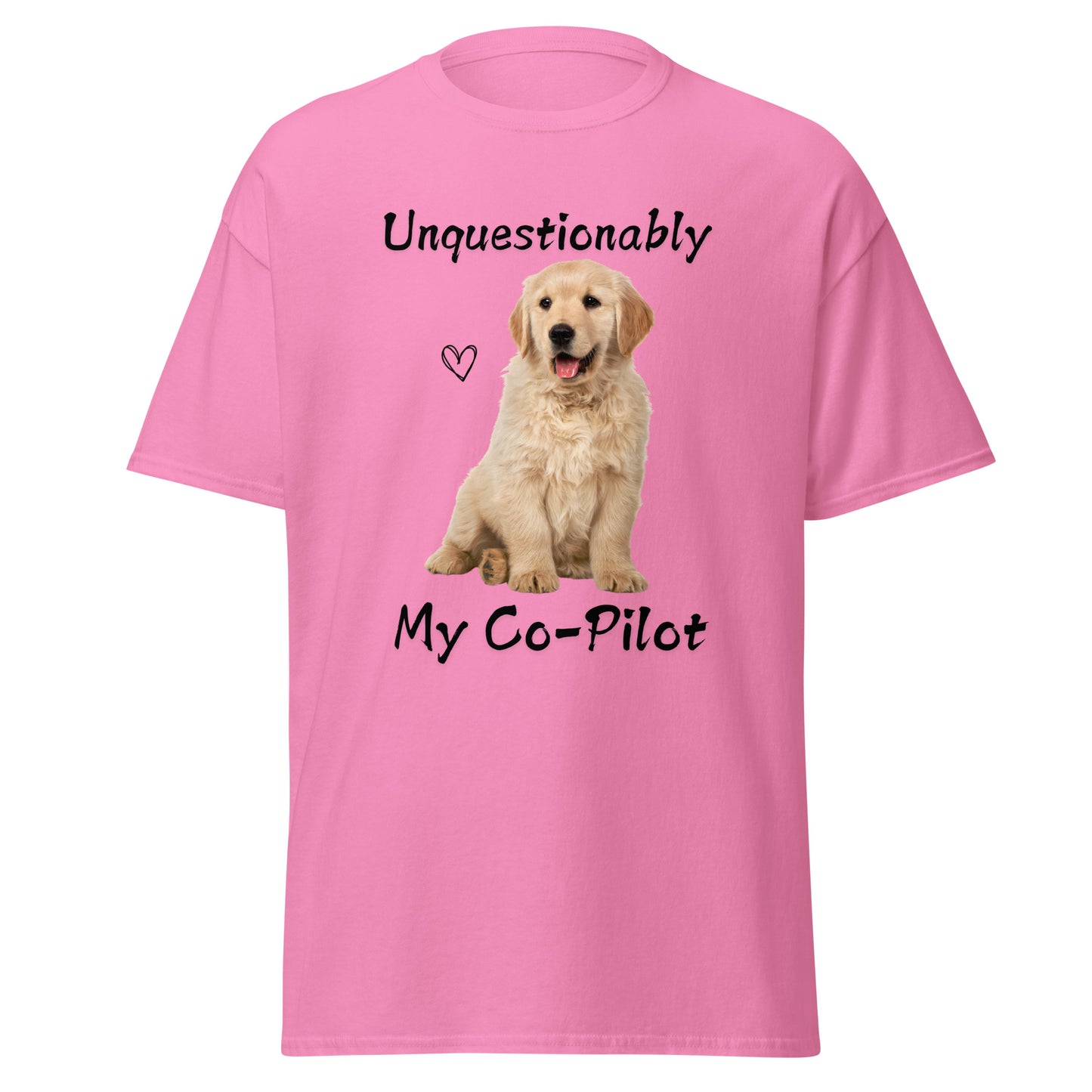 Unquestionably My Co-Pilot Golden Retriever Unisex Tee