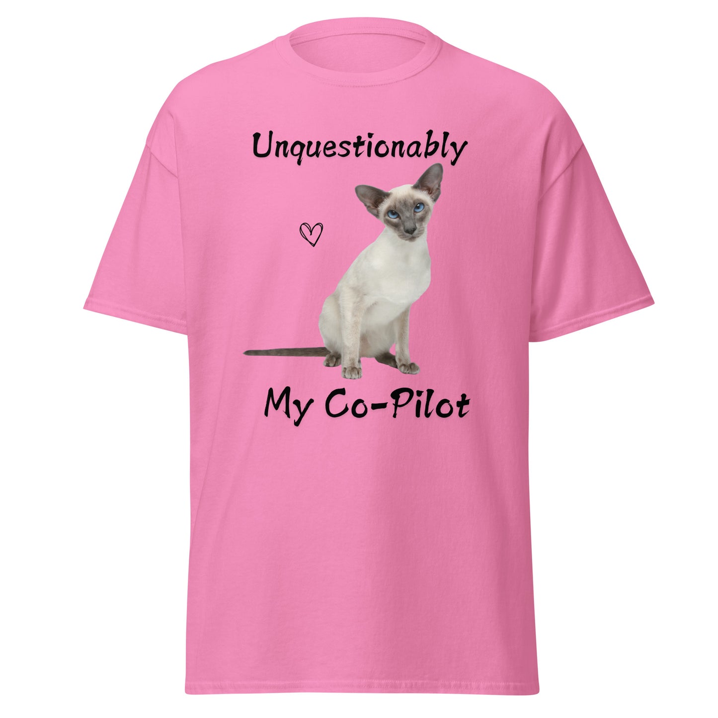 Unquestionably My Co-Pilot Siamese Cat Unisex Tee