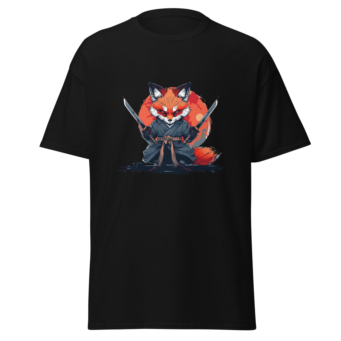 Anime Japanese Fox Samurai Unisex T-Shirt