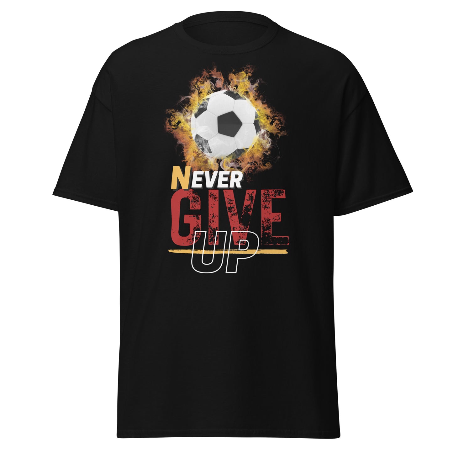 Never Ever Give Up! Soccer Tee - Unisex