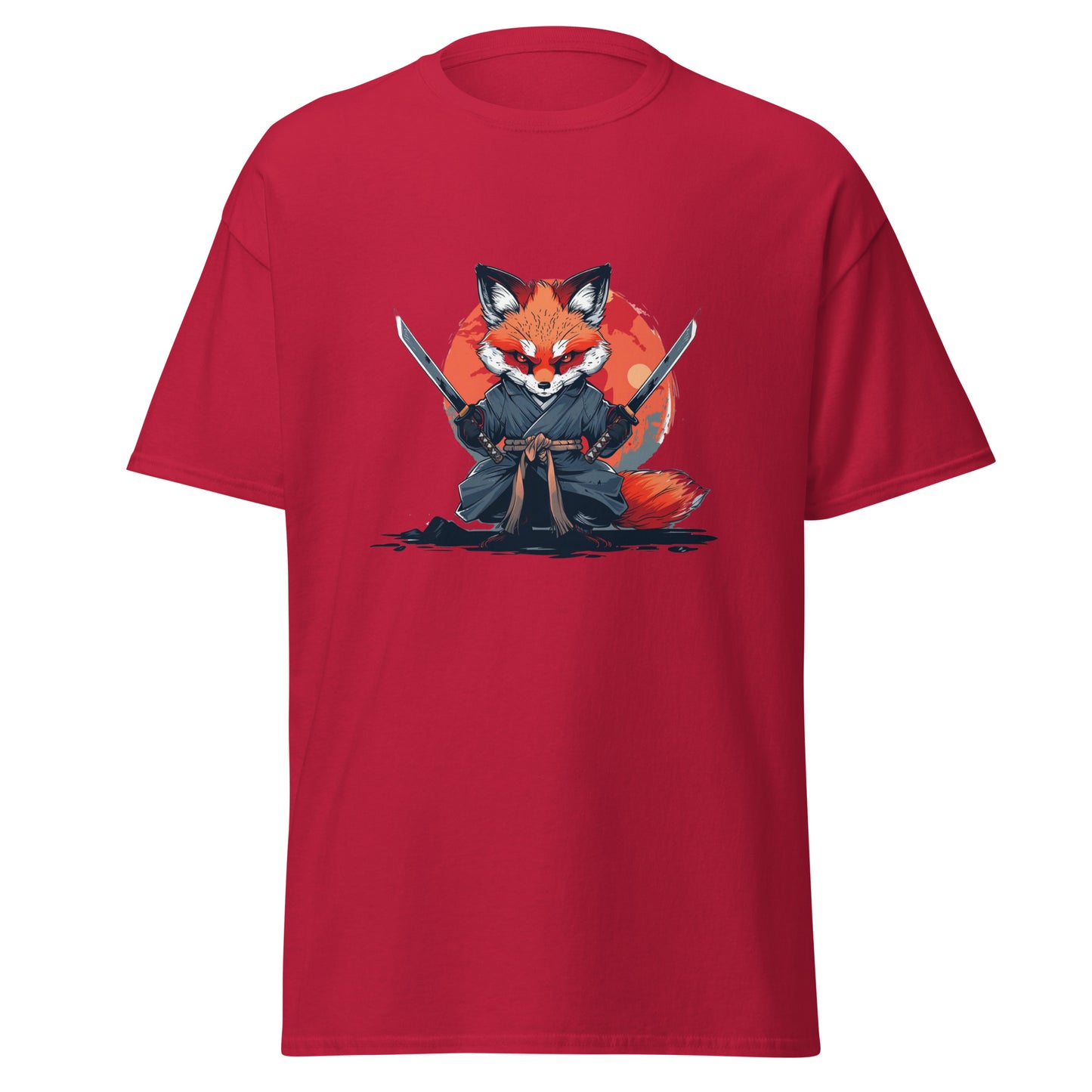 Anime Japanese Fox Samurai Unisex T-Shirt