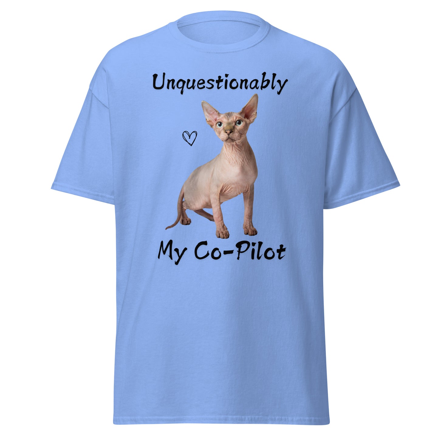 Unquestionably My Co-Pilot Sphynx Cat Unisex Tee