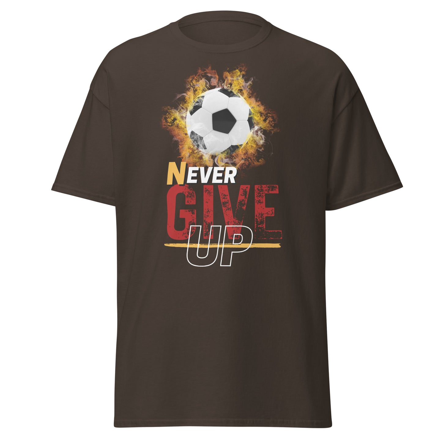 Never Ever Give Up! Soccer Tee - Unisex