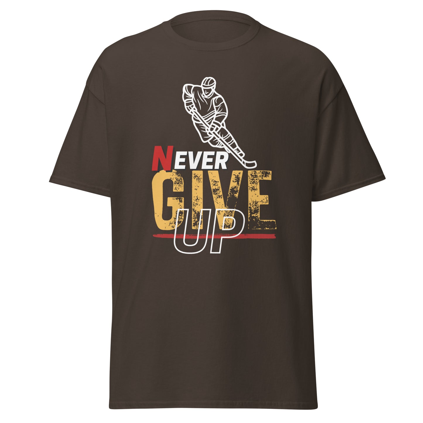 Never Ever Give Up: Hockey Unisex classic tee