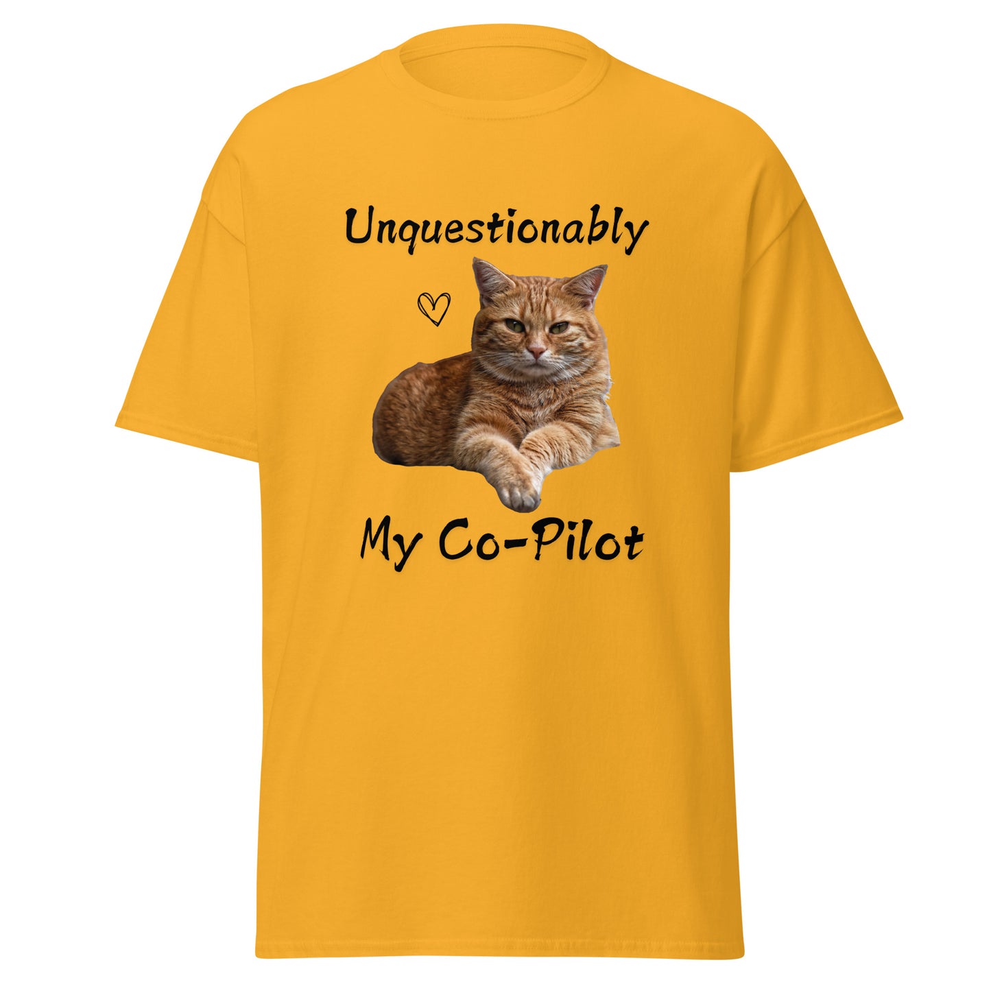Unquestionably My Co-Pilot Orange Tabby Unisex Tee