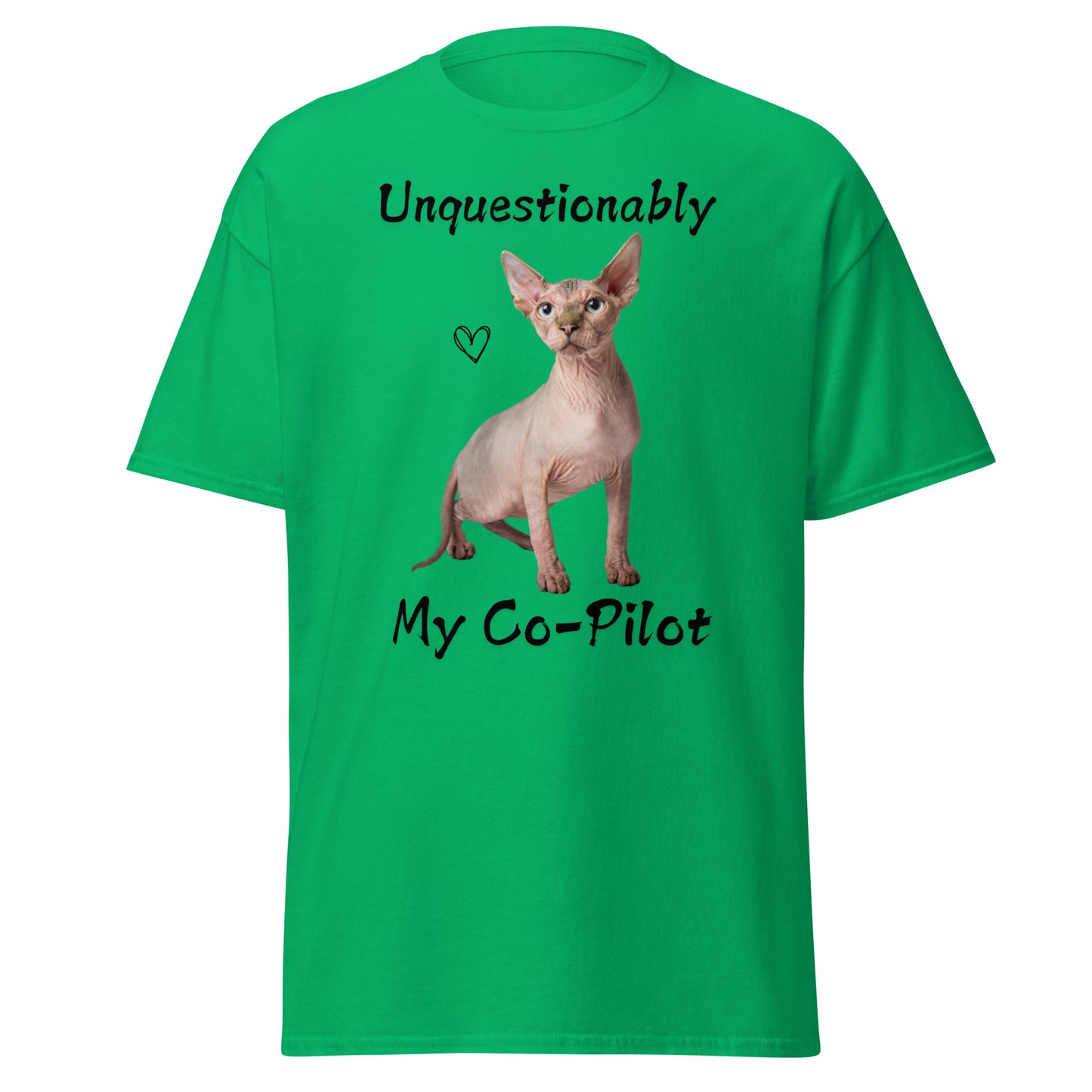 Unquestionably My Co-Pilot Sphynx Cat Unisex Tee