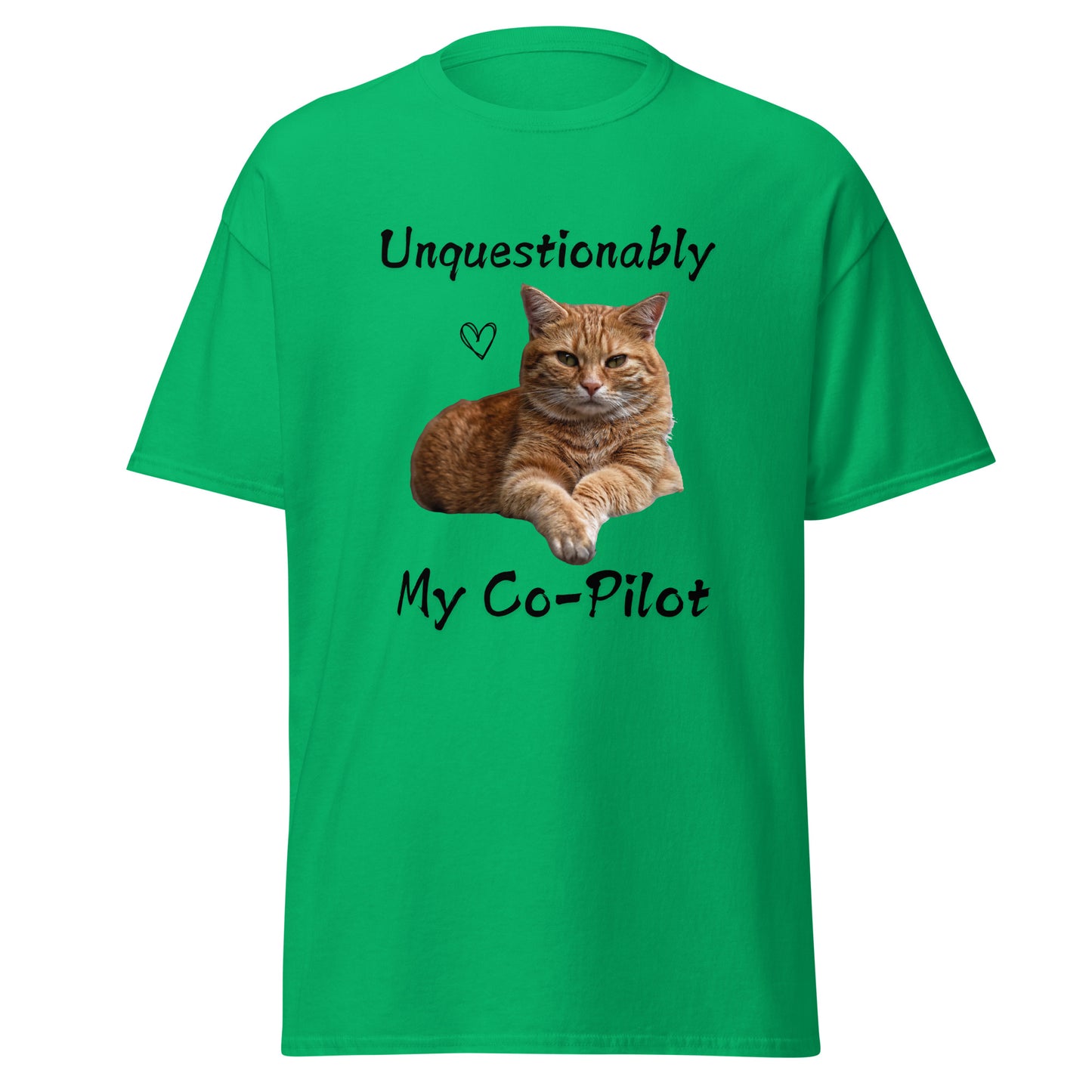 Unquestionably My Co-Pilot Orange Tabby Unisex Tee