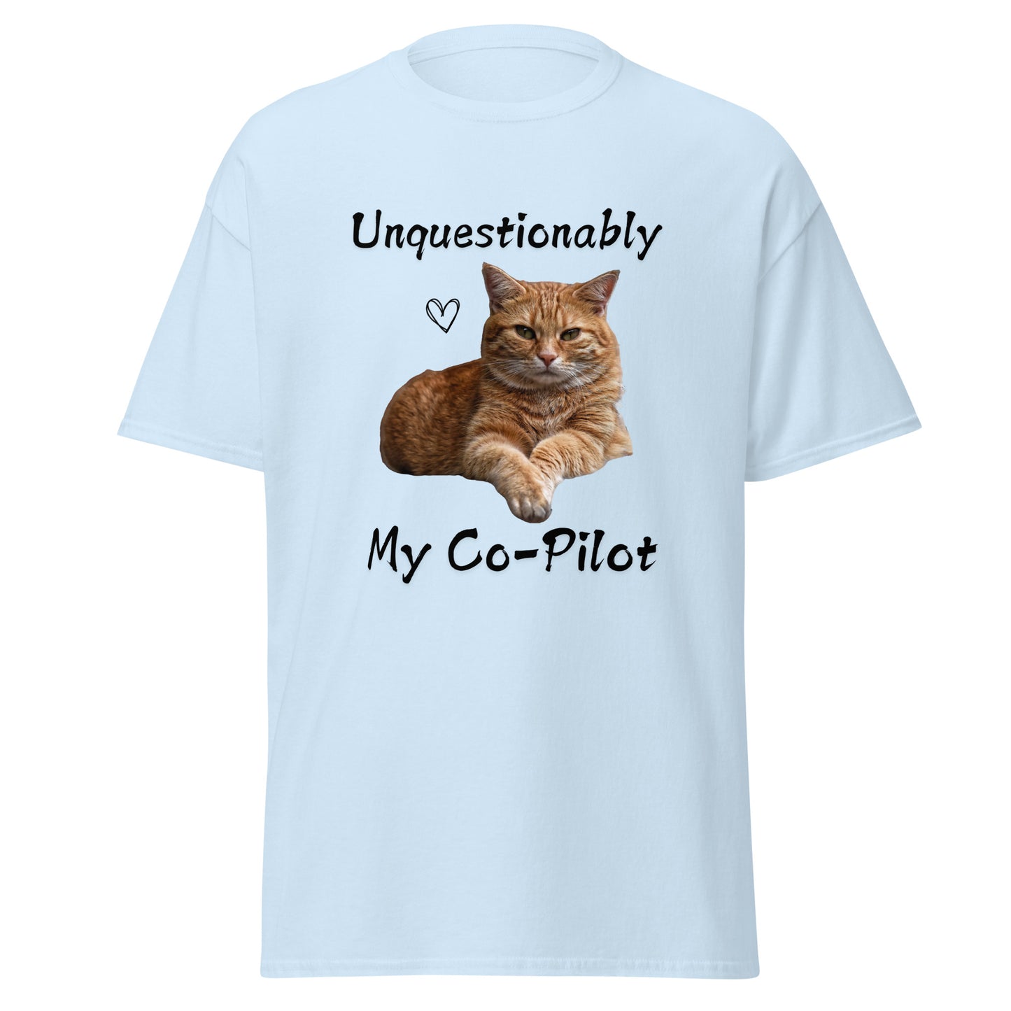 Unquestionably My Co-Pilot Orange Tabby Unisex Tee