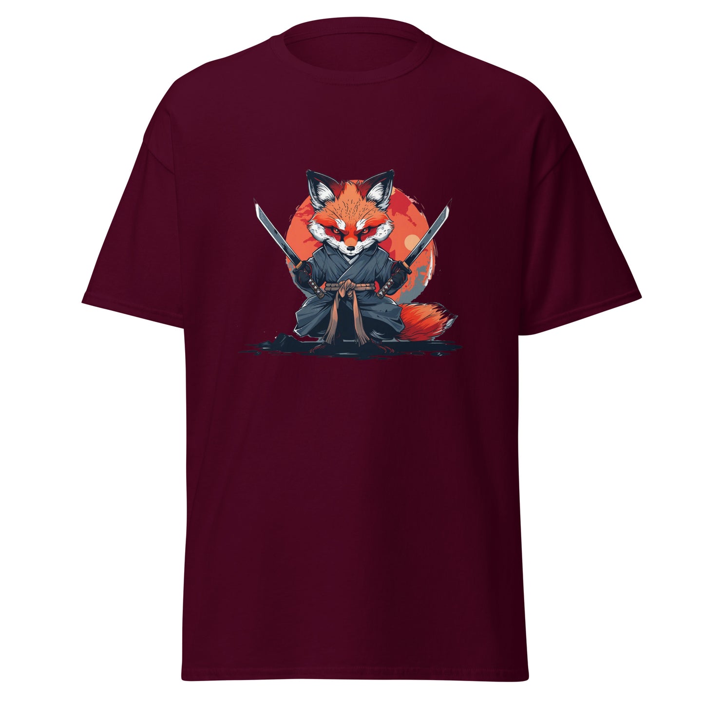 Anime Japanese Fox Samurai Unisex T-Shirt