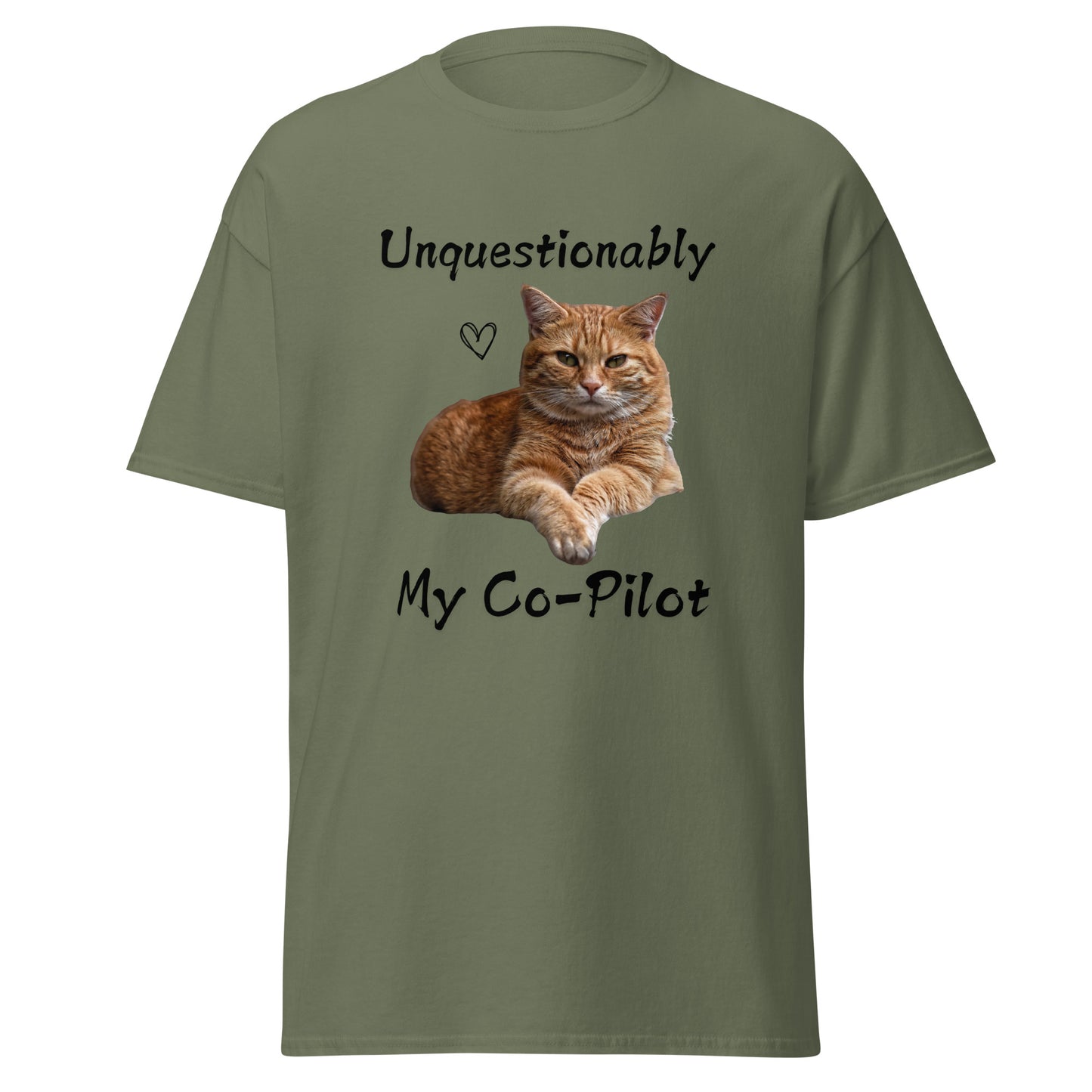 Unquestionably My Co-Pilot Orange Tabby Unisex Tee
