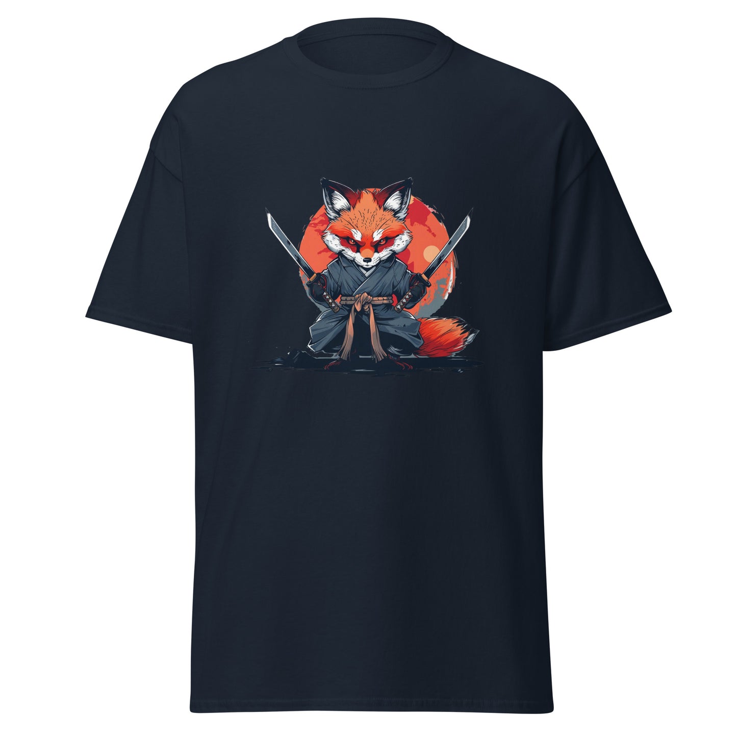 Anime Japanese Fox Samurai Unisex T-Shirt