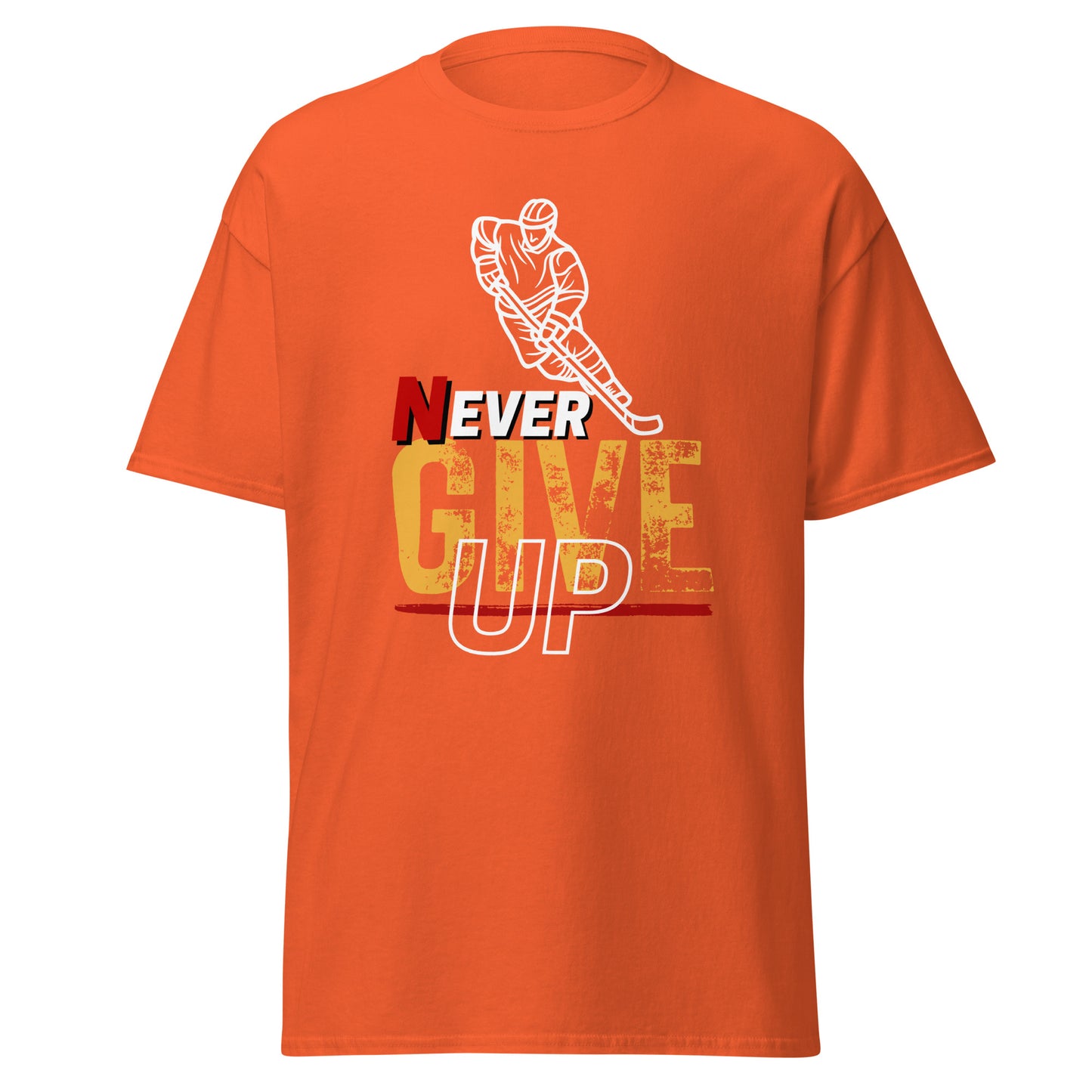 Never Ever Give Up: Hockey Unisex classic tee