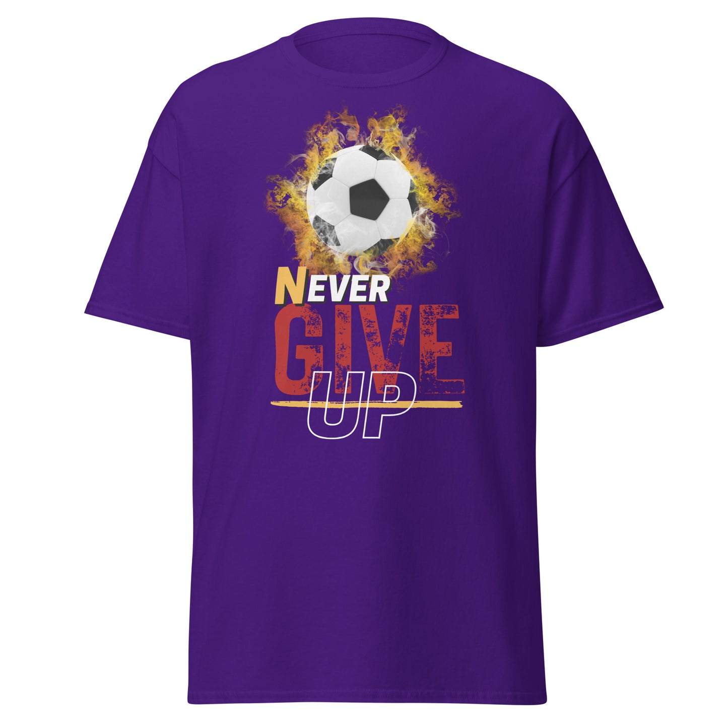 Never Ever Give Up! Soccer Tee - Unisex