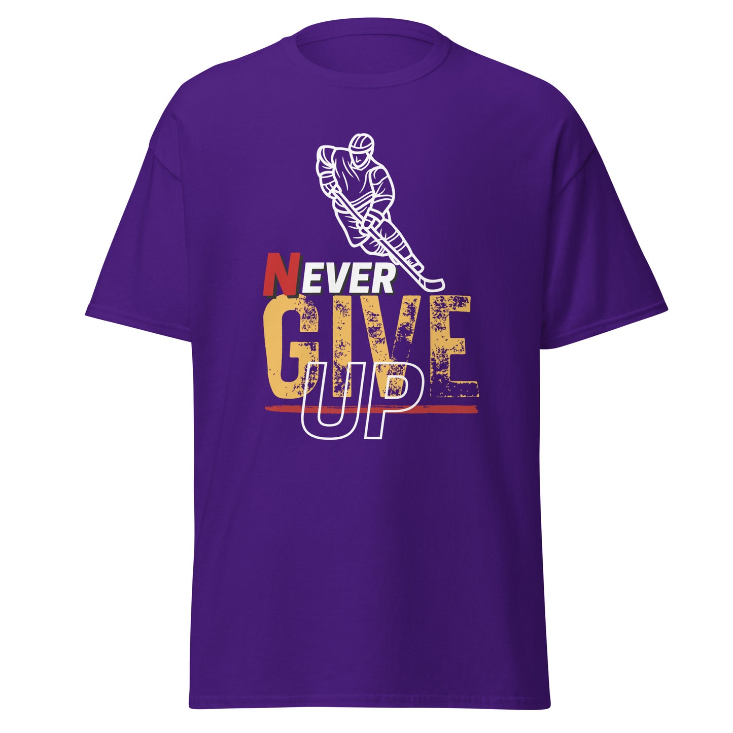 Never Ever Give Up: Hockey Unisex classic tee