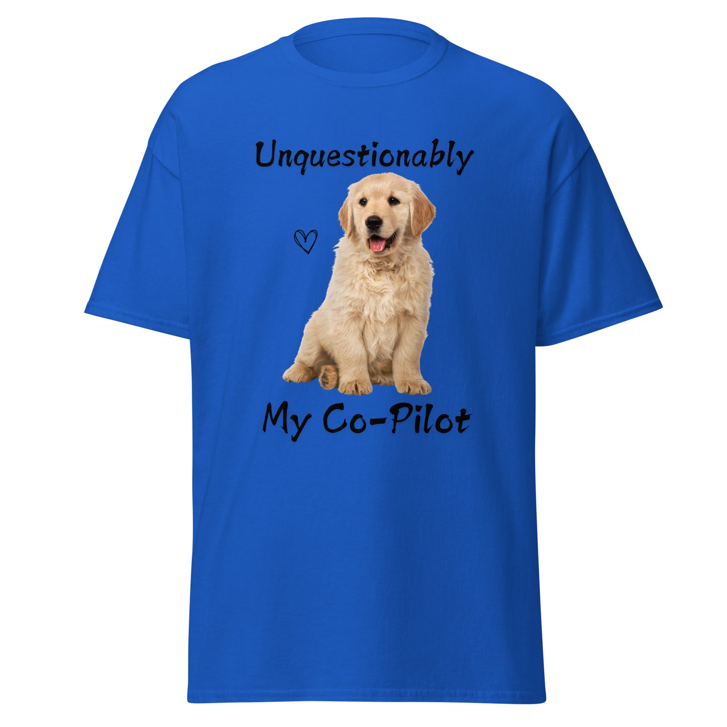 Unquestionably My Co-Pilot Golden Retriever Unisex Tee