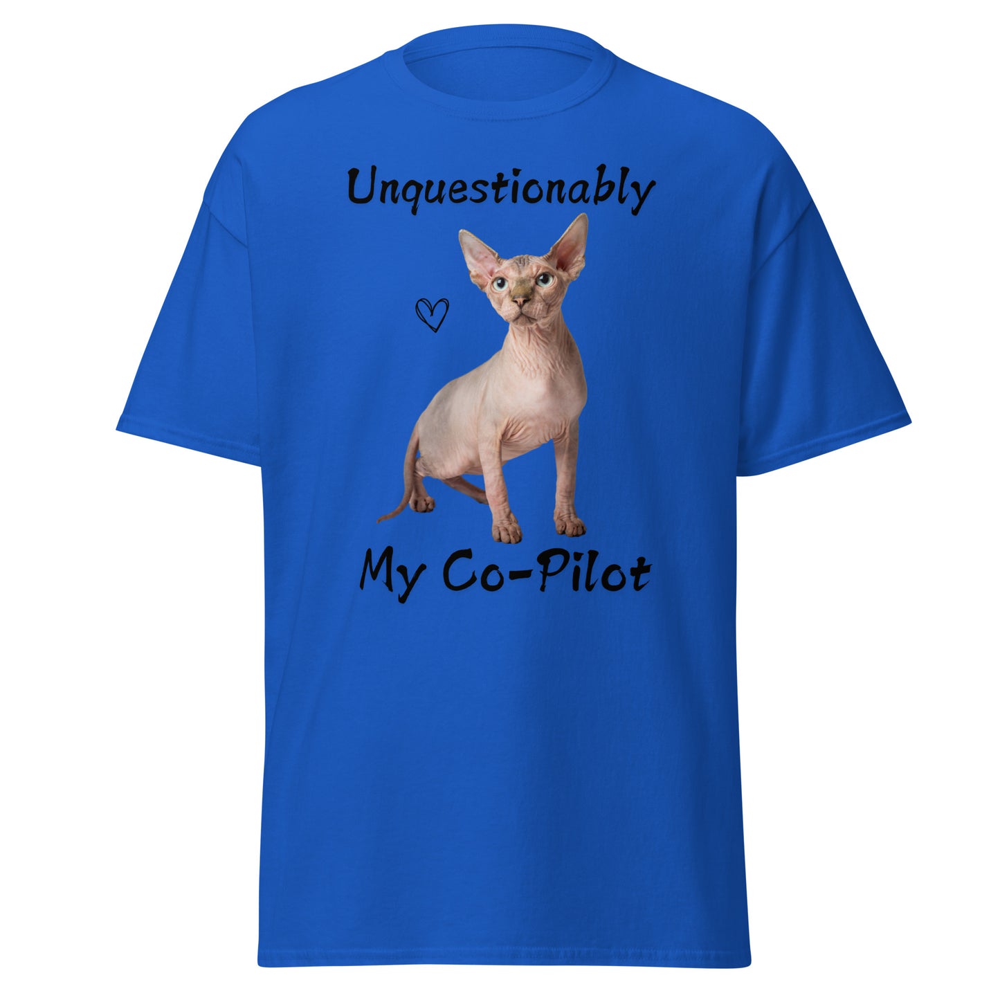 Unquestionably My Co-Pilot Sphynx Cat Unisex Tee