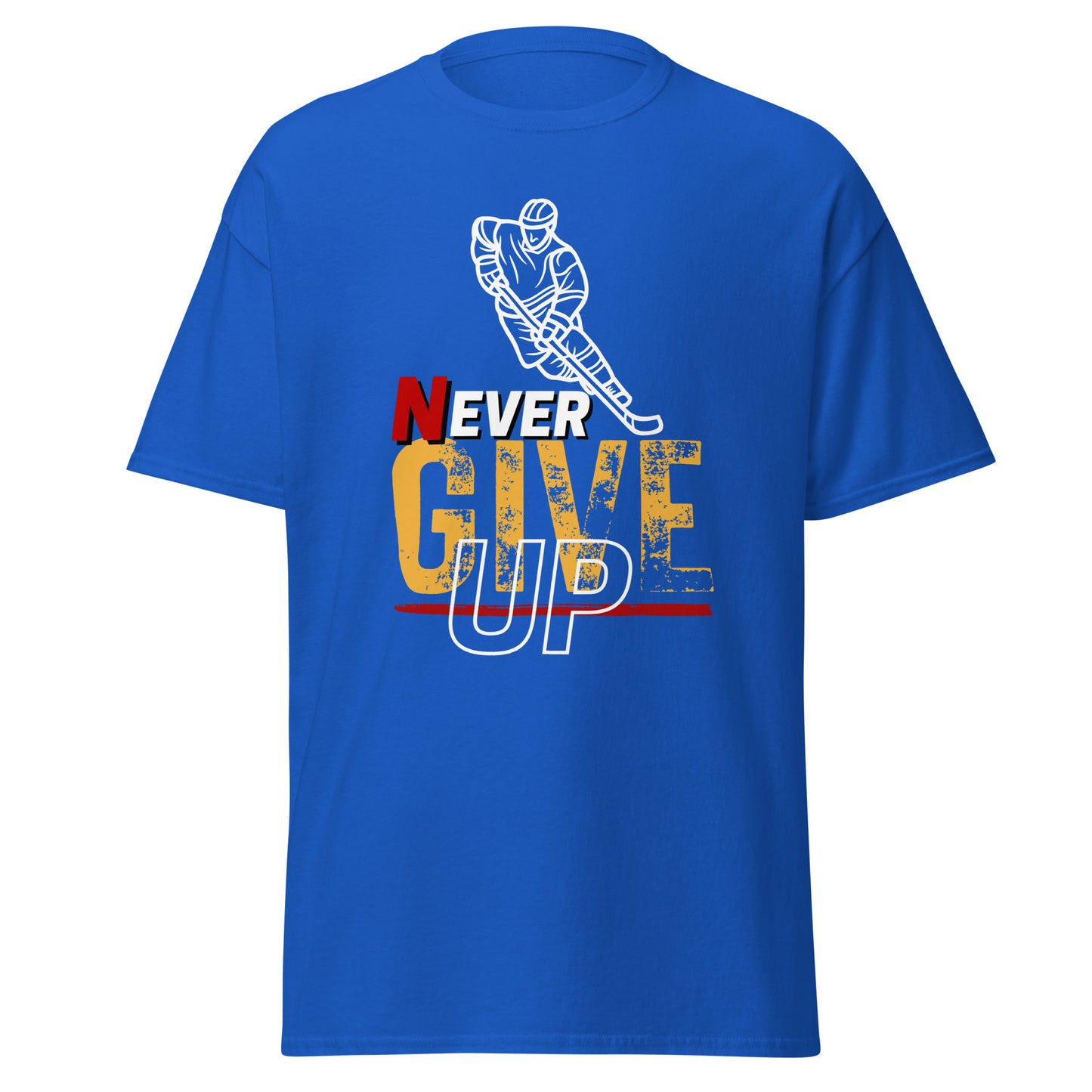 Never Ever Give Up: Hockey Unisex classic tee