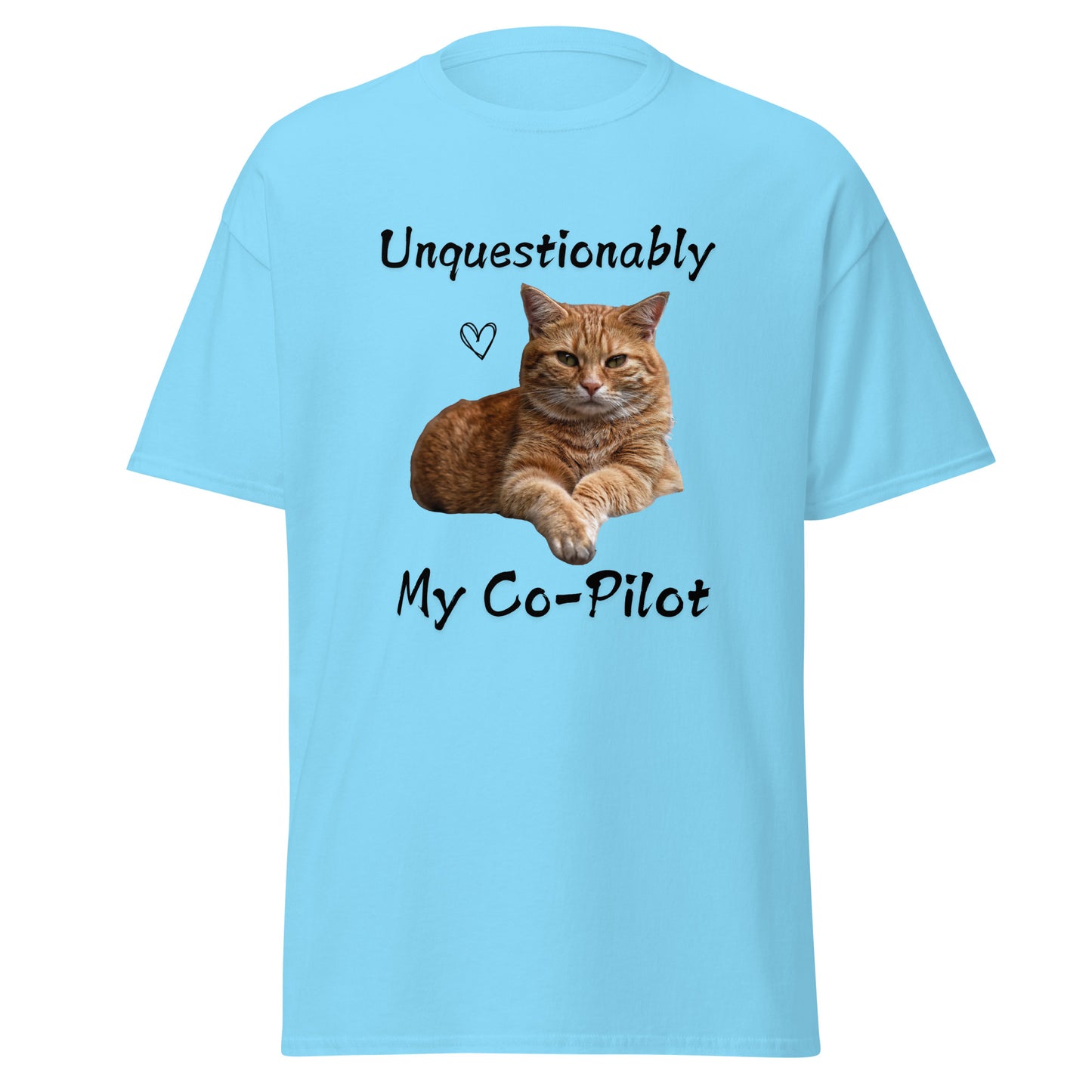 Unquestionably My Co-Pilot Orange Tabby Unisex Tee
