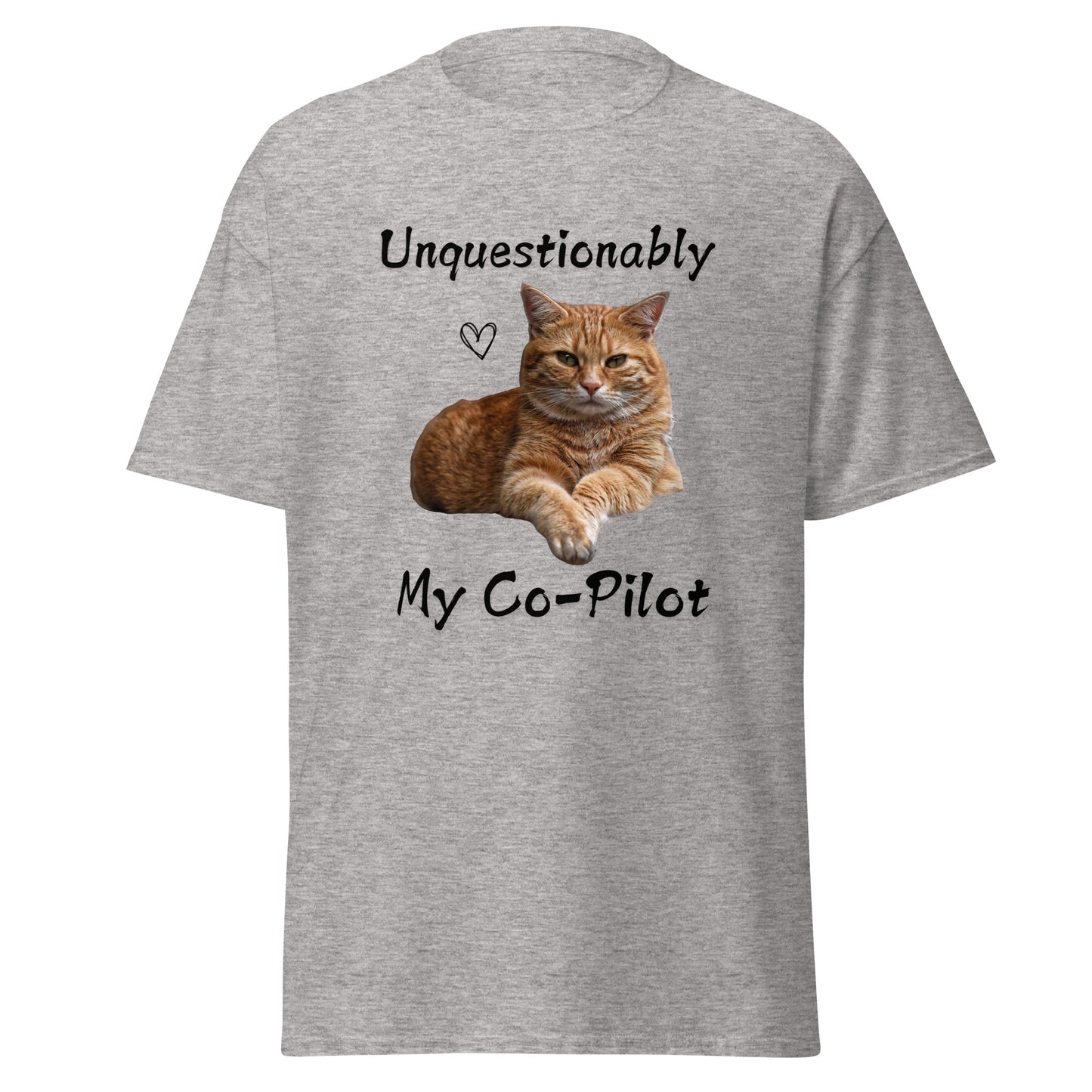 Unquestionably My Co-Pilot Orange Tabby Unisex Tee