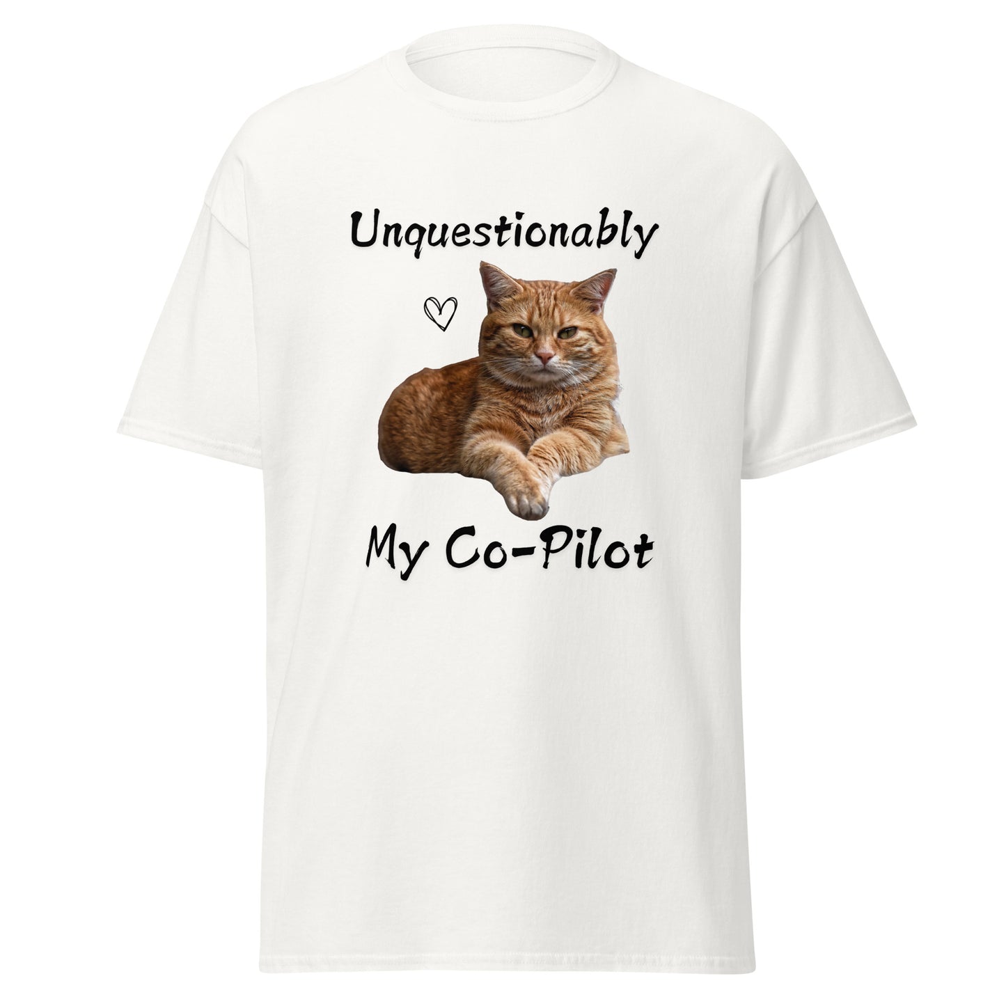 Unquestionably My Co-Pilot Orange Tabby Unisex Tee