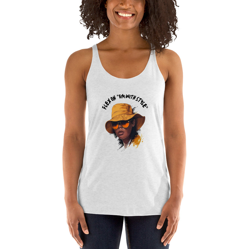 Flex On Em With Style - Women's Racerback Tank