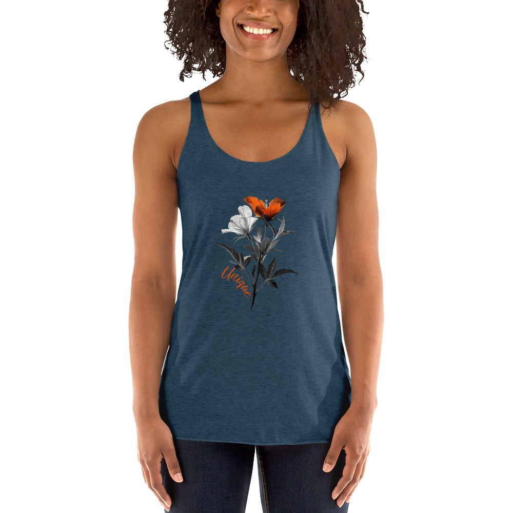 "Unique" Floral Women's Racerback Tank