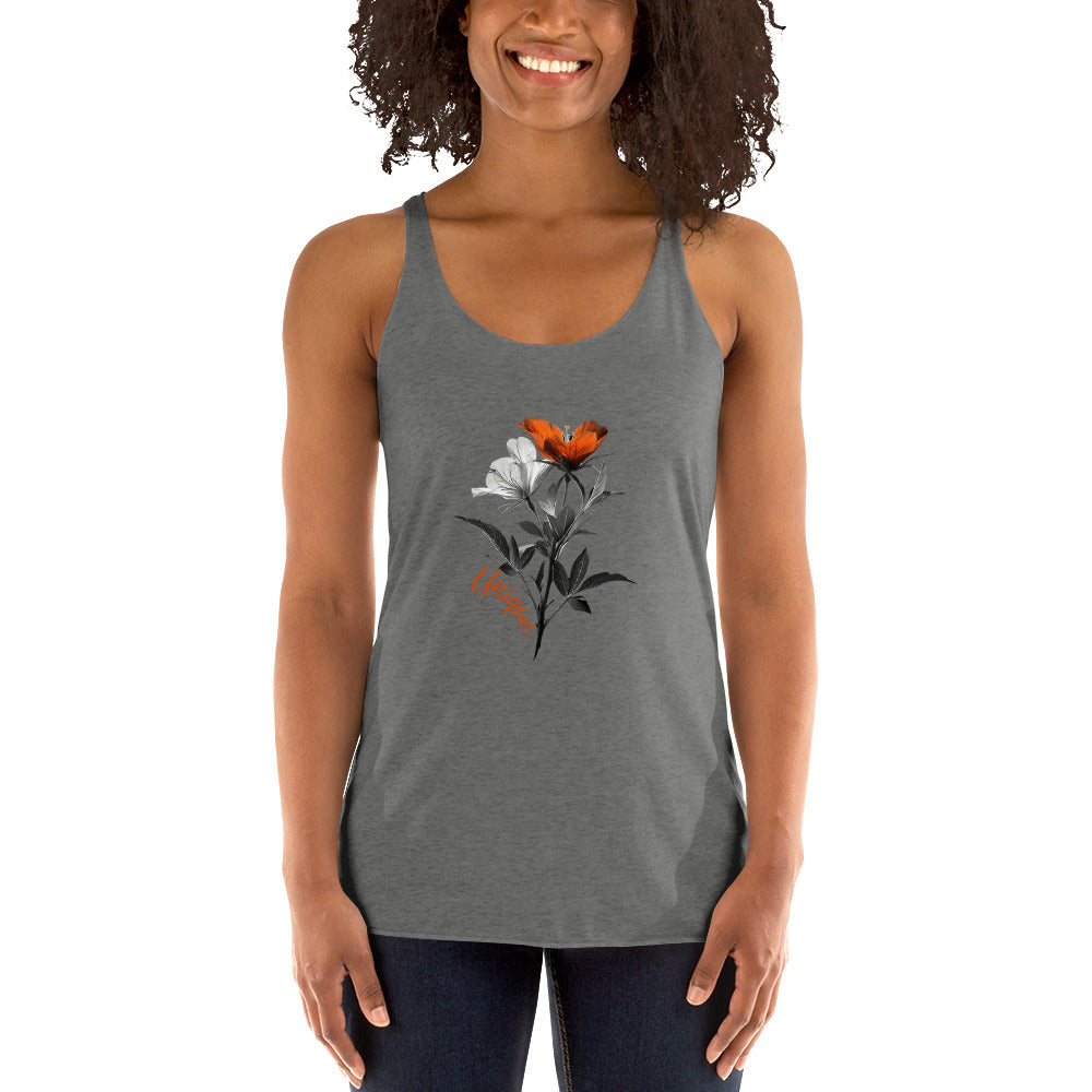 "Unique" Floral Women's Racerback Tank