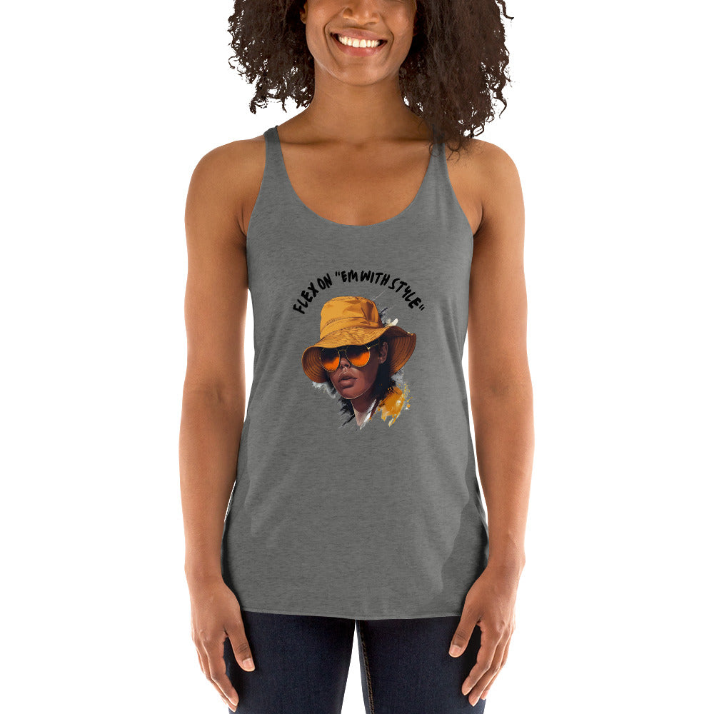 Flex On Em With Style - Women's Racerback Tank