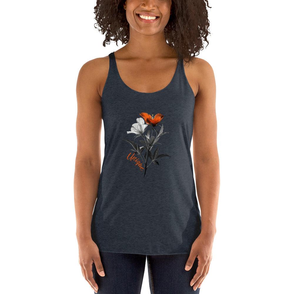 "Unique" Floral Women's Racerback Tank