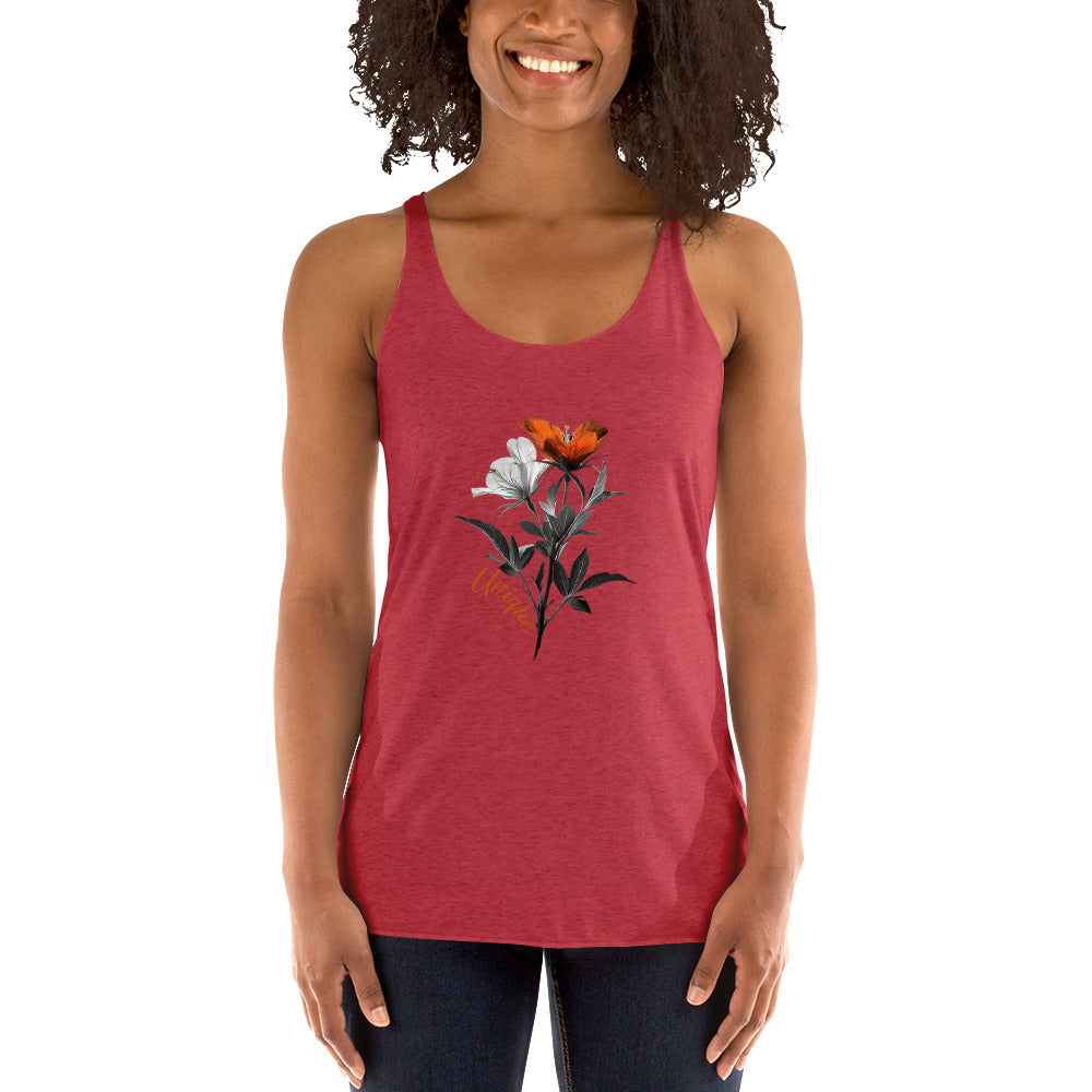"Unique" Floral Women's Racerback Tank