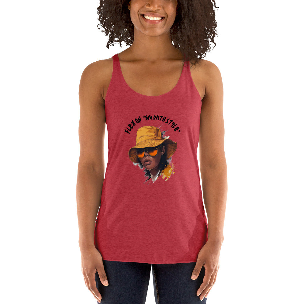 Flex On Em With Style - Women's Racerback Tank