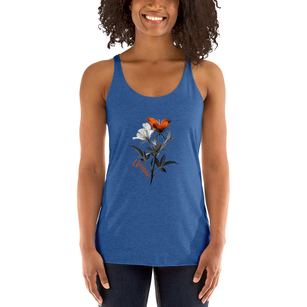 "Unique" Floral Women's Racerback Tank