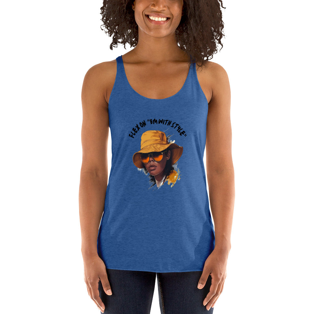 Flex On Em With Style - Women's Racerback Tank
