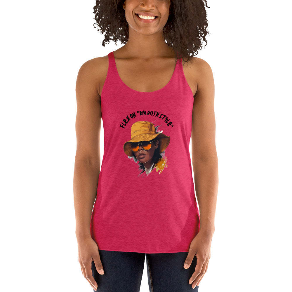 Flex On Em With Style - Women's Racerback Tank