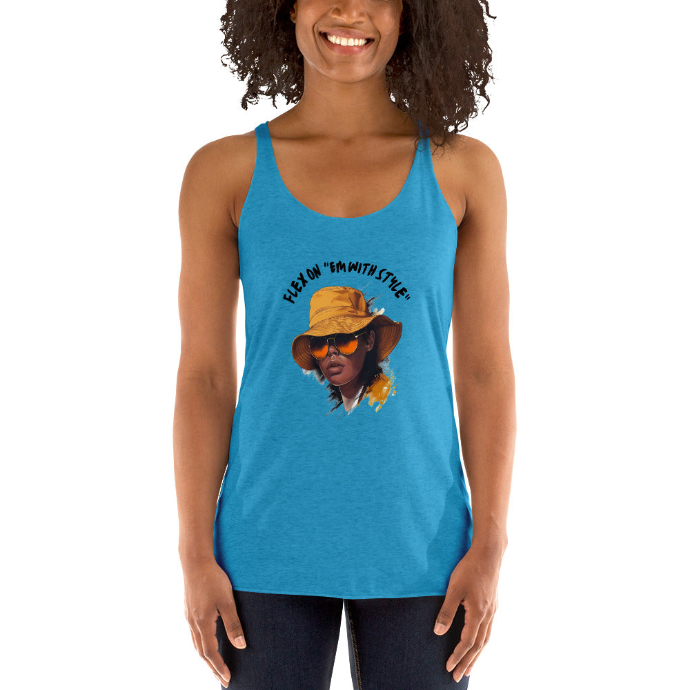 Flex On Em With Style - Women's Racerback Tank
