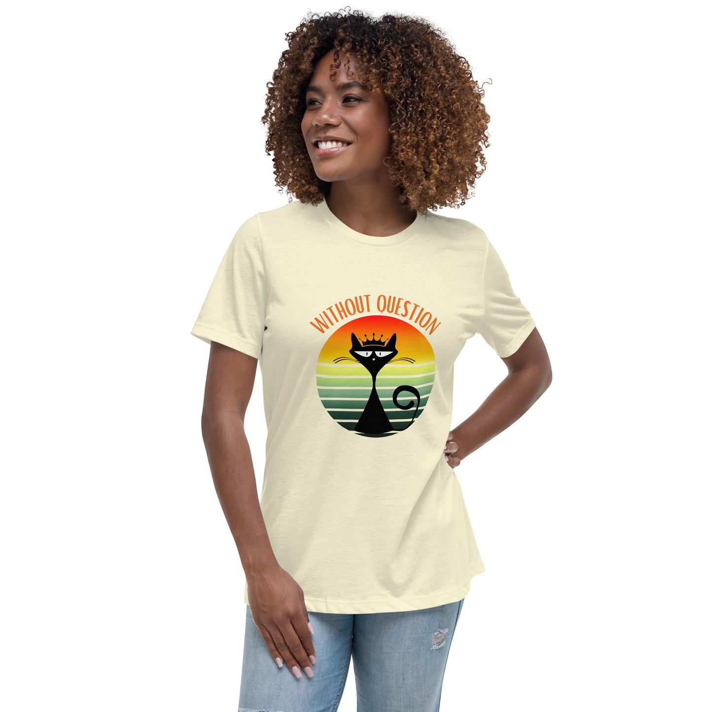 Without Question - Regal Cat Women's Relaxed T-Shirt
