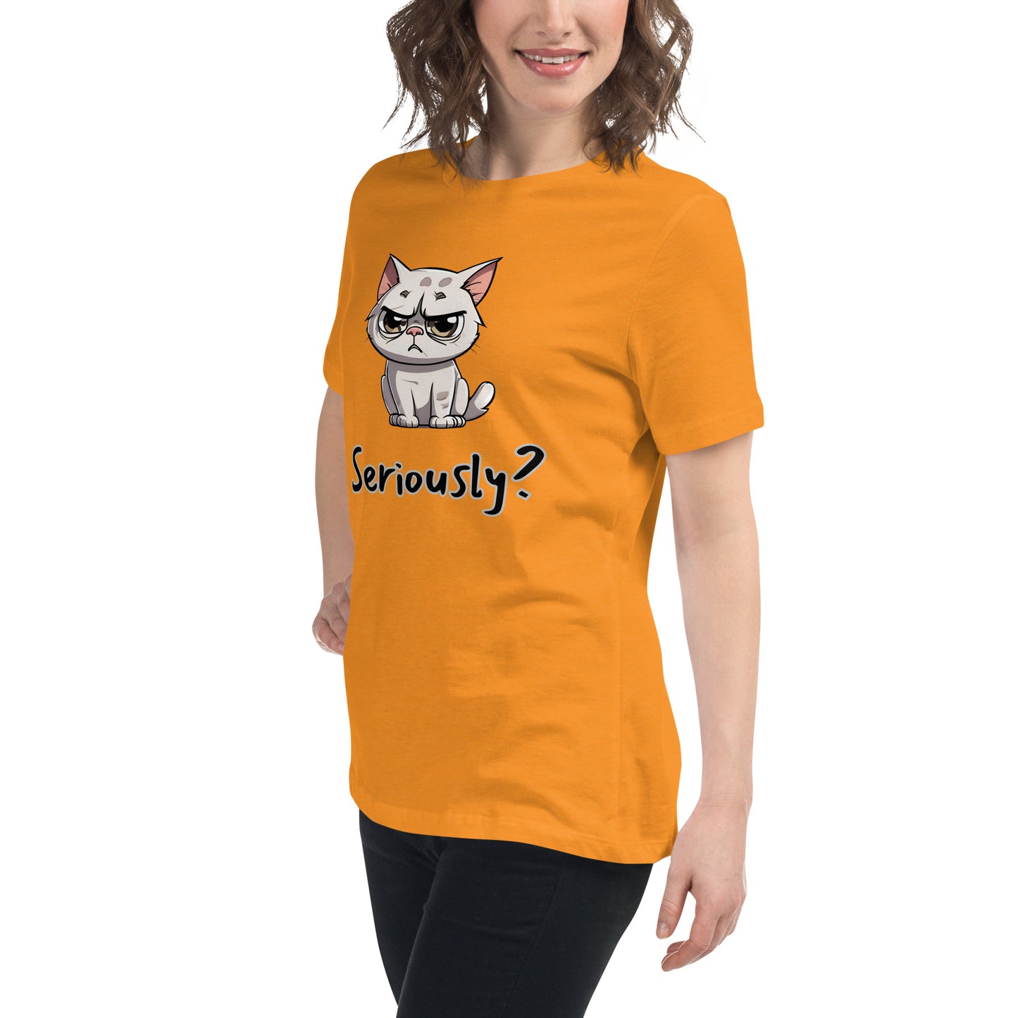 "Seriously?" (disagreeing) Cat Women's T-Shirt