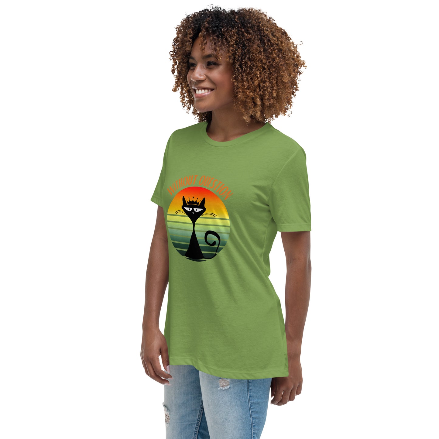 Without Question - Regal Cat Women's Relaxed T-Shirt