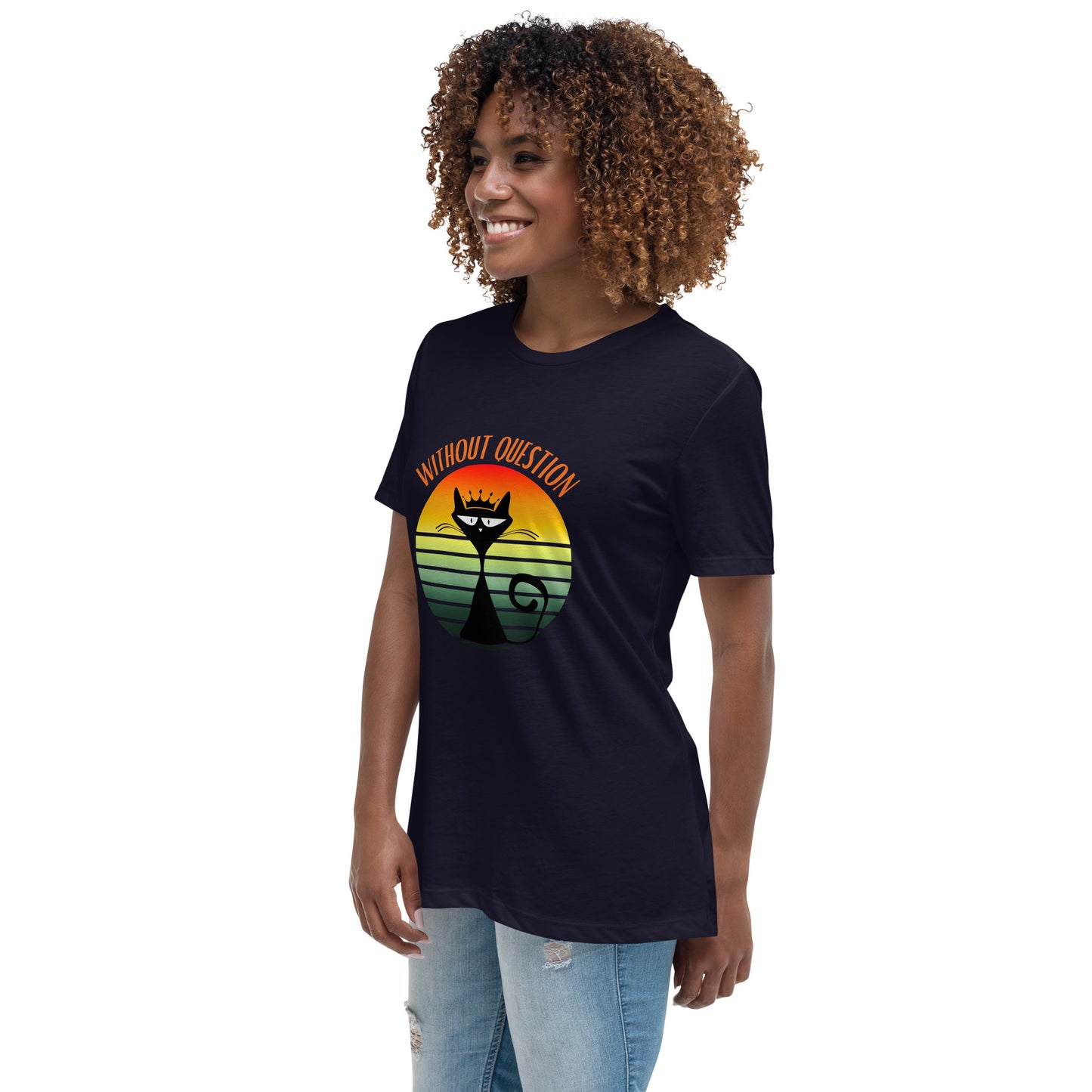 Without Question - Regal Cat Women's Relaxed T-Shirt