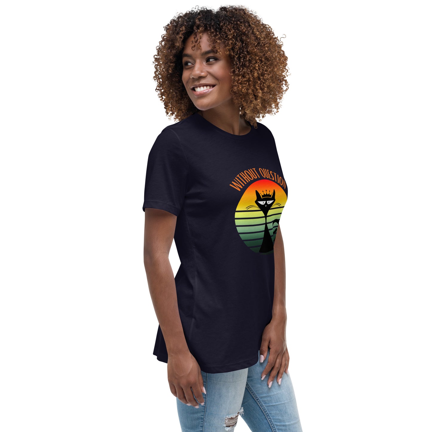 Without Question - Regal Cat Women's Relaxed T-Shirt