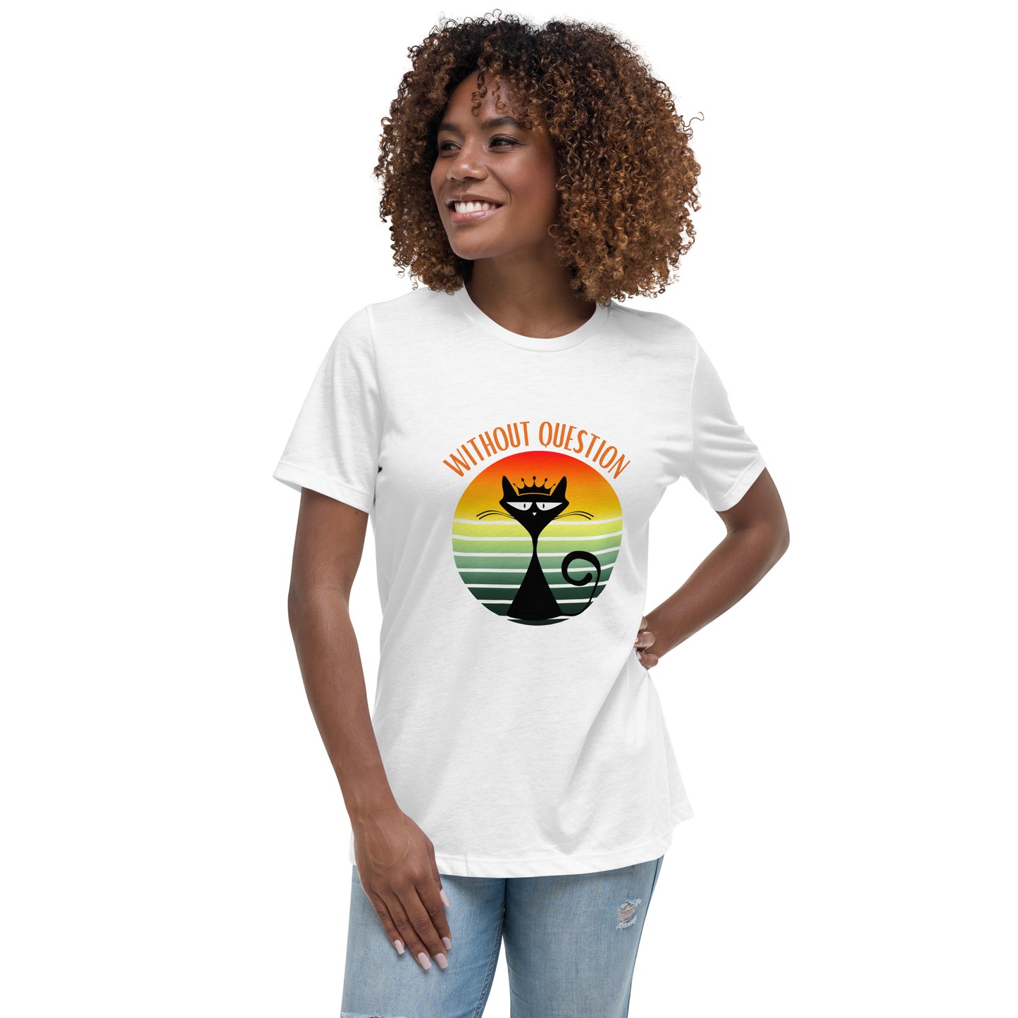 Without Question - Regal Cat Women's Relaxed T-Shirt