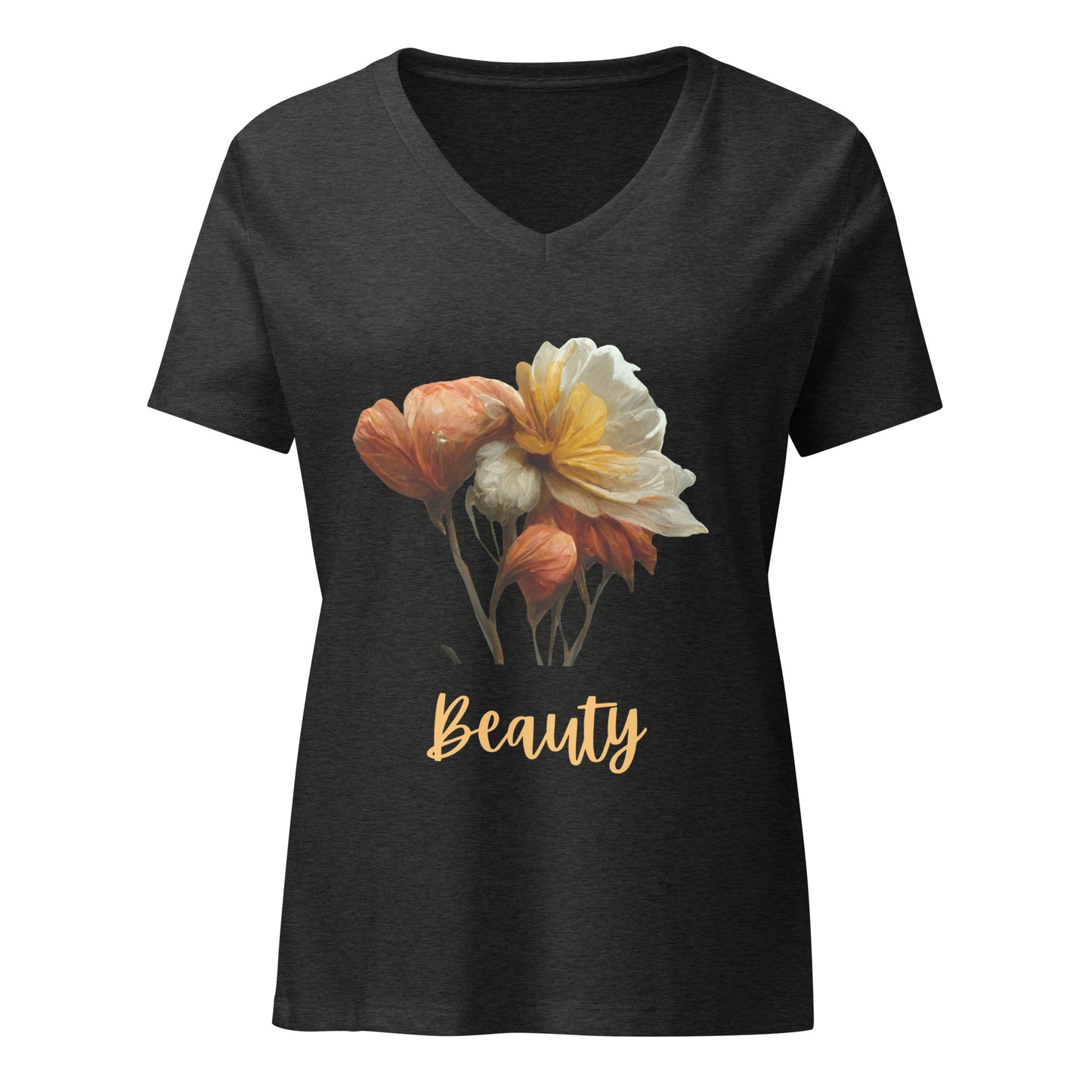 Beauty Floral Women’s V-Neck T-shirt