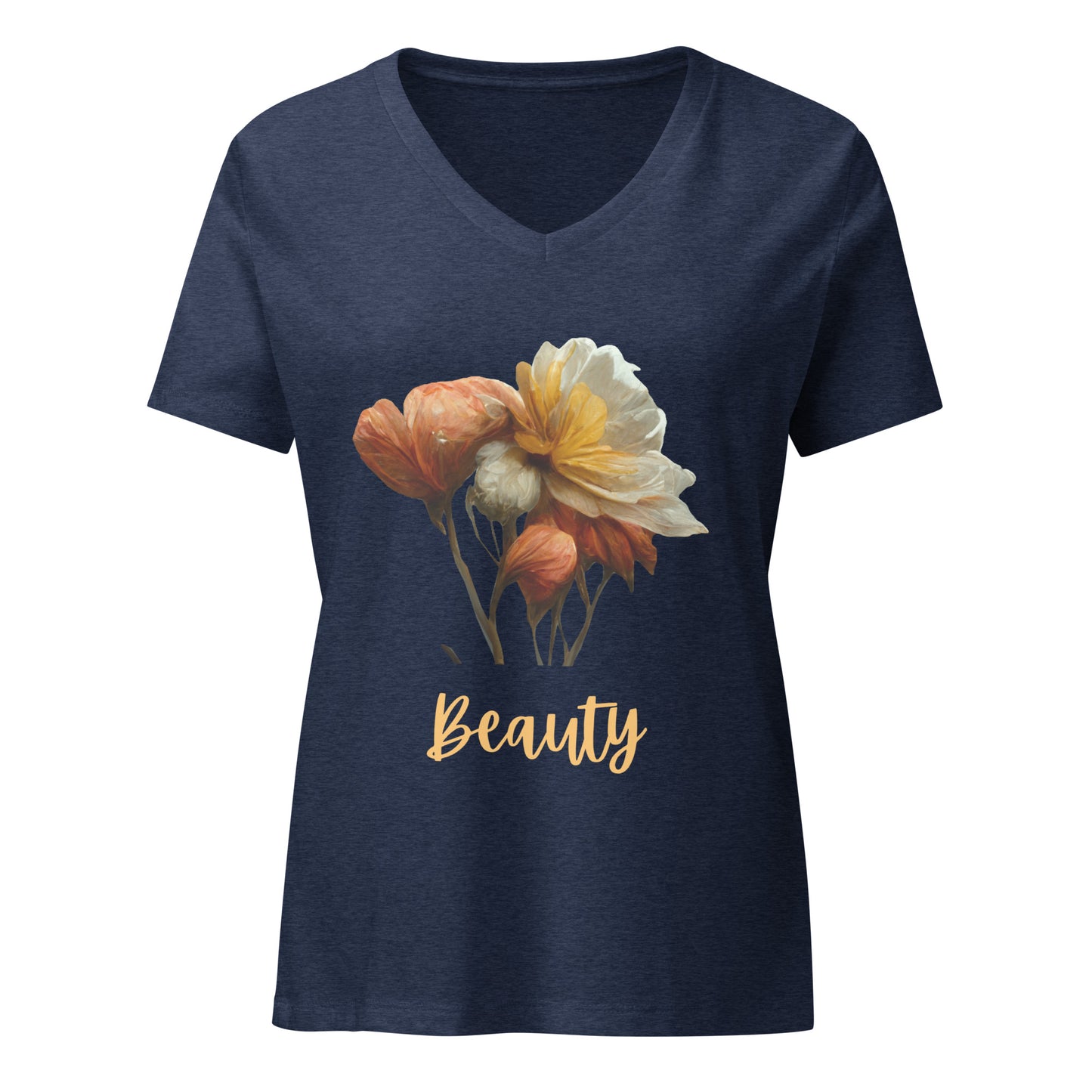 Beauty Floral Women’s V-Neck T-shirt