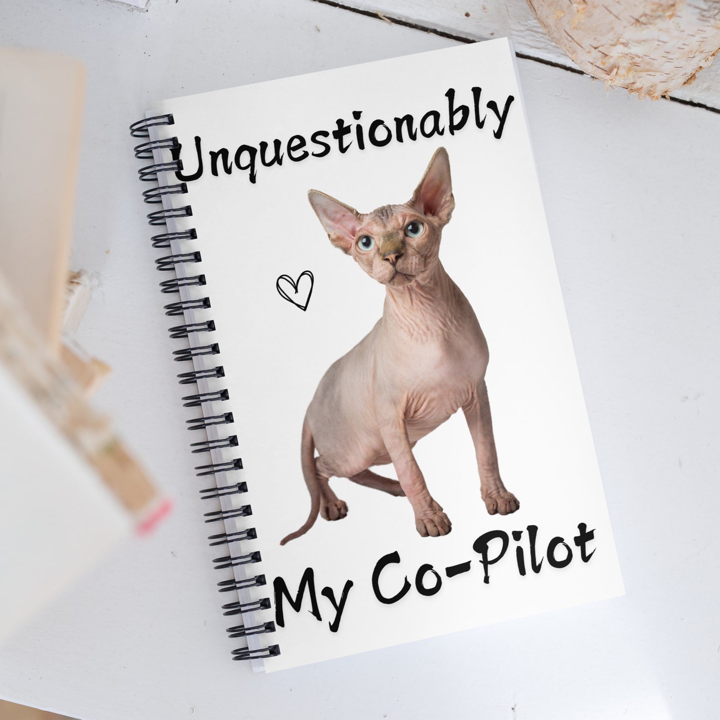 Unquestionably My Copilot Sphinx Cat Spiral Notebook