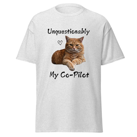 Unquestionably My Co-Pilot Orange Tabby Unisex Tee