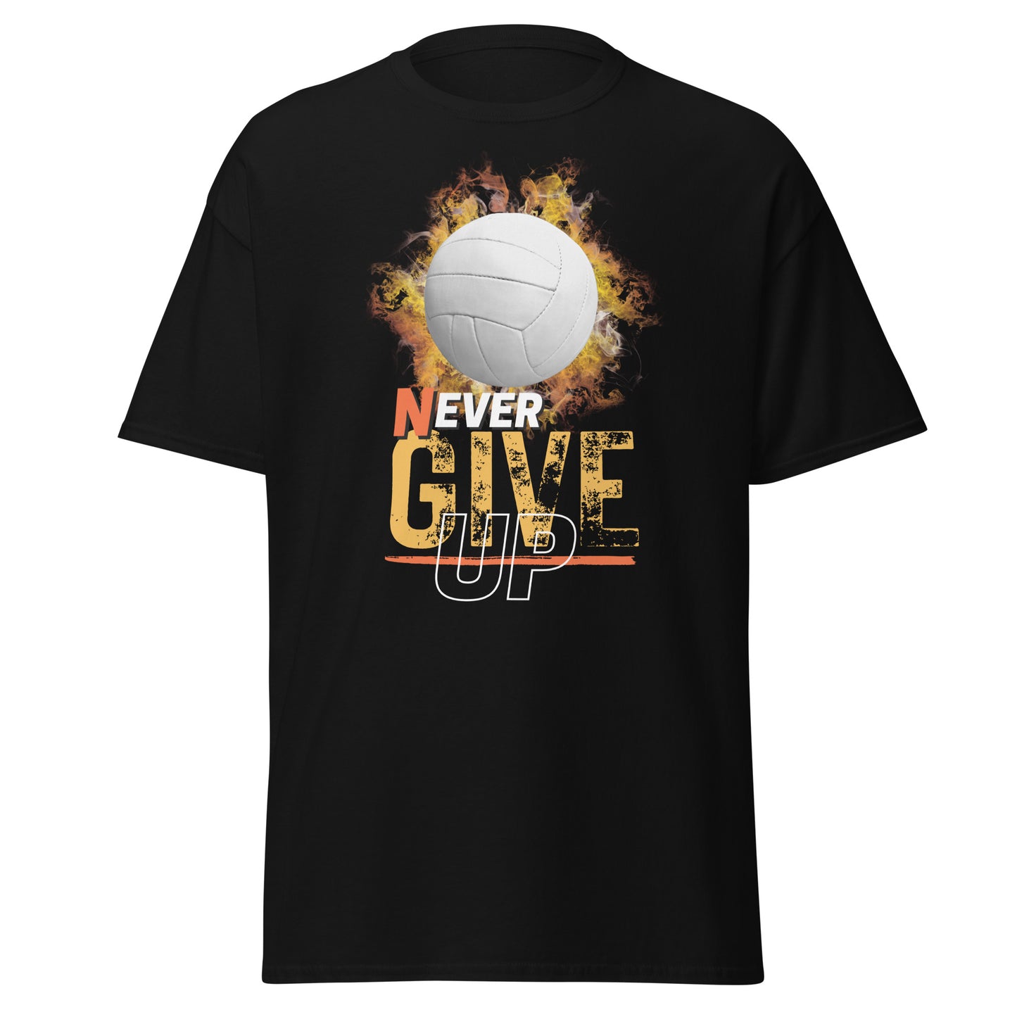 Never Ever Give Up Volleyball Tee - Unisex