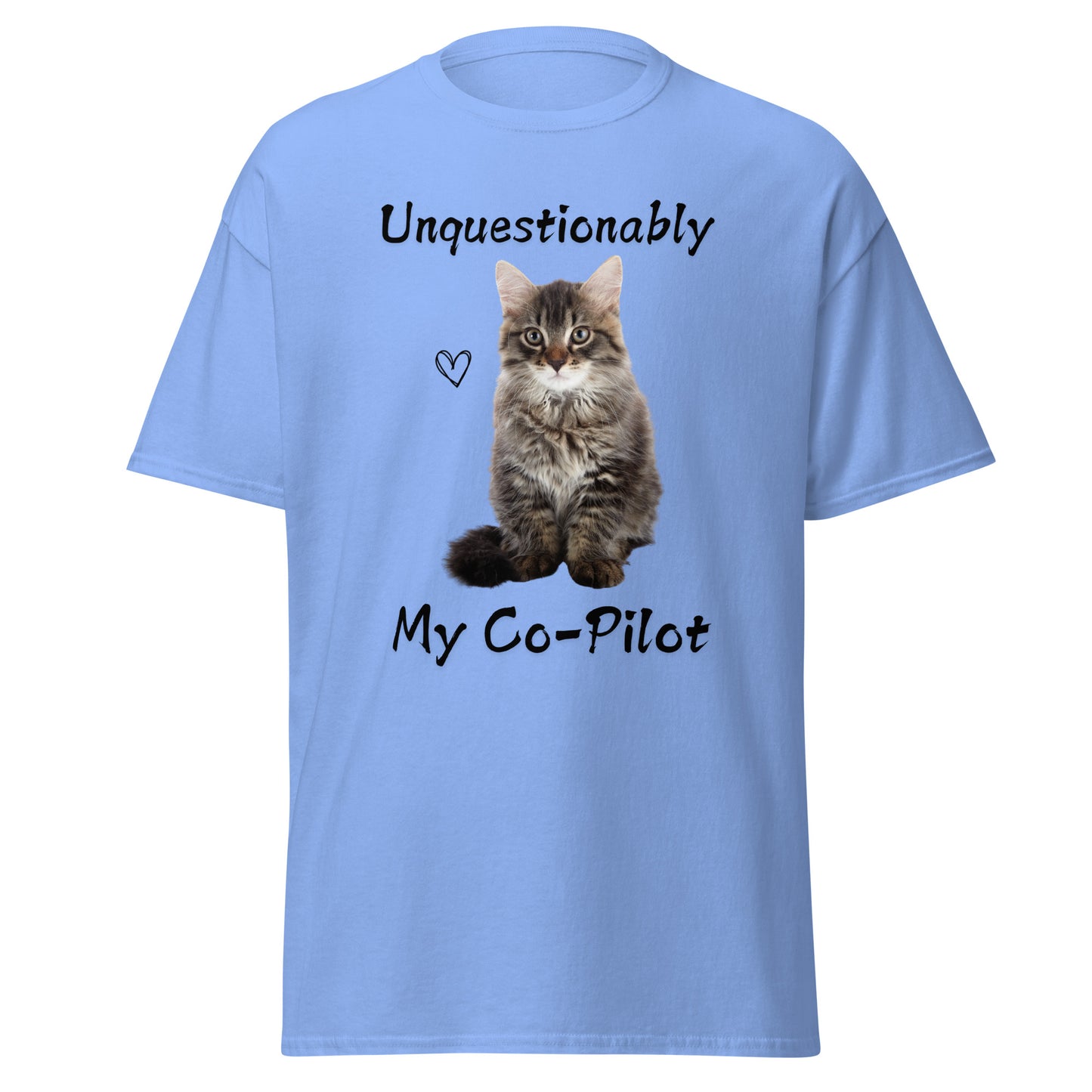 Unquestionably My Co-Pilot Long Haired Cat Unisex Tee