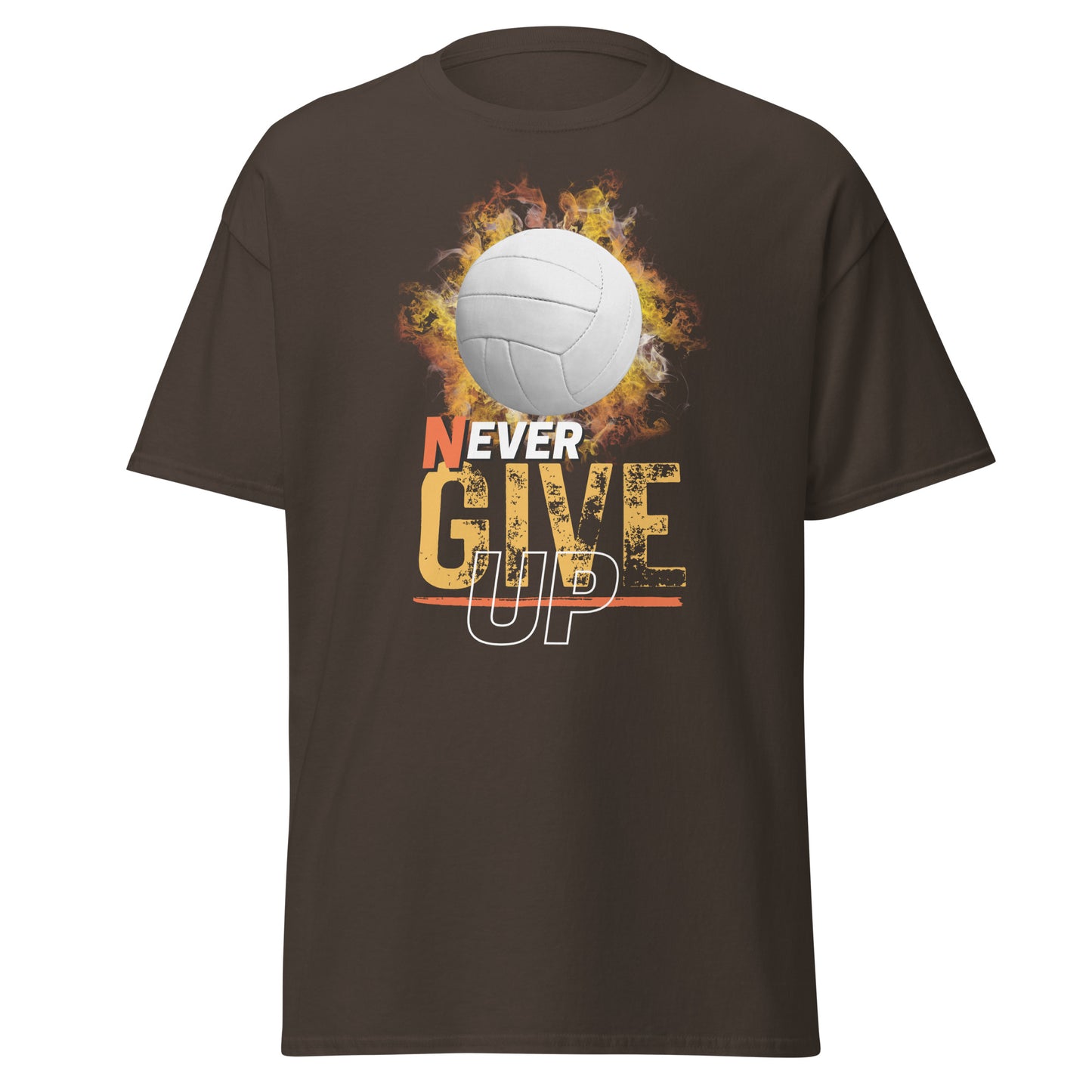 Never Ever Give Up Volleyball Tee - Unisex