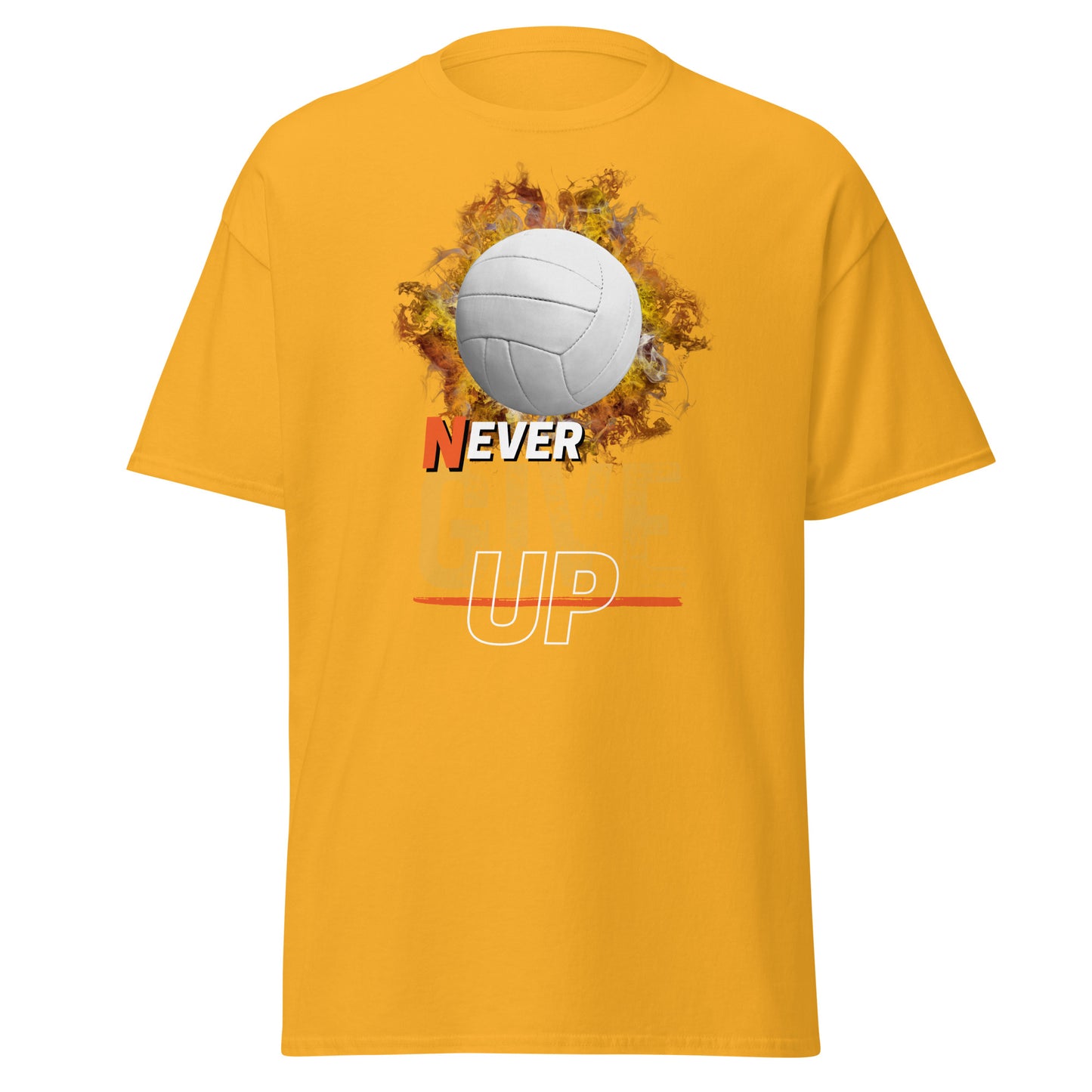 Never Ever Give Up Volleyball Tee - Unisex